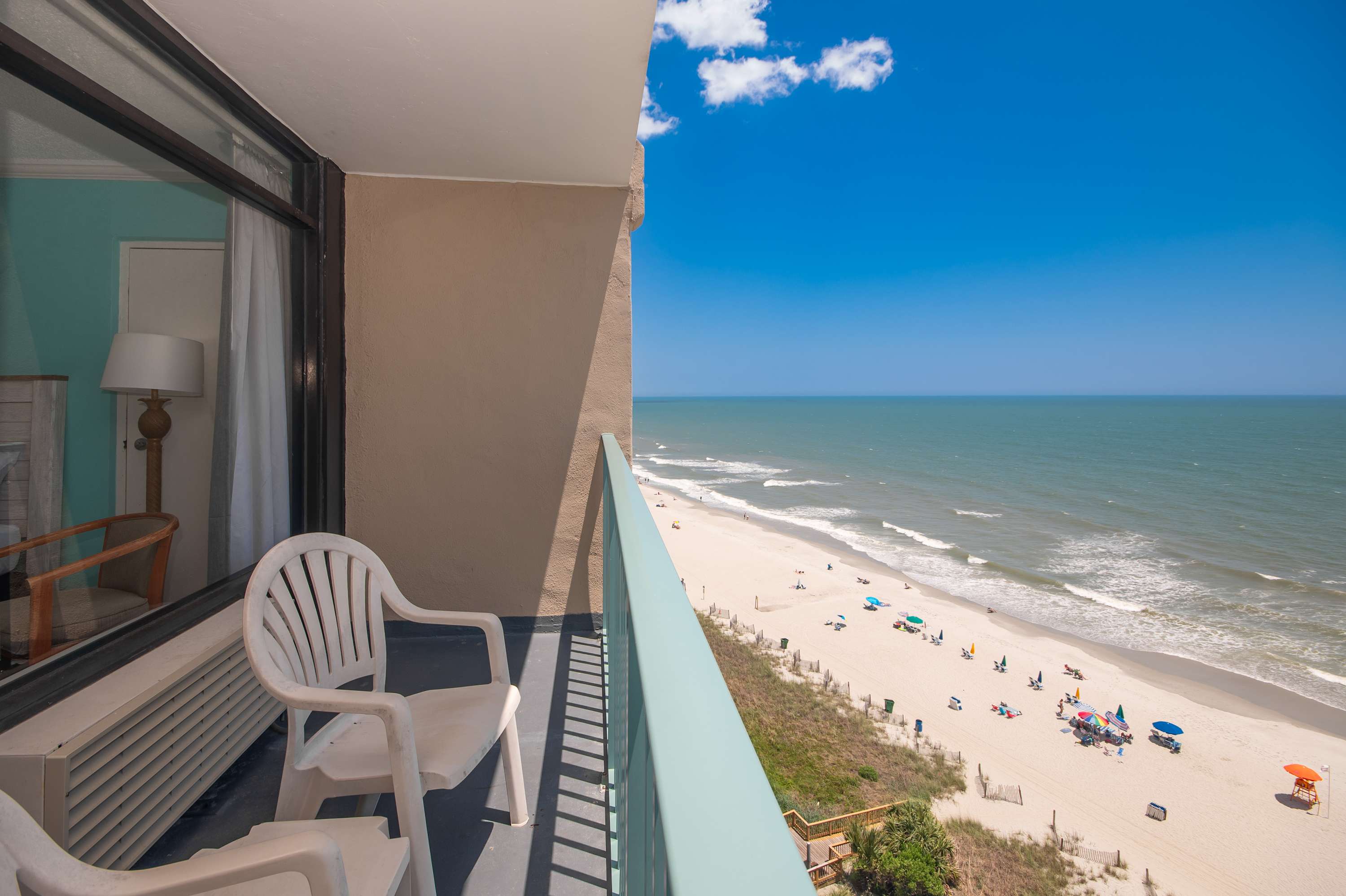 A peaceful retreat with nothing but sky and sea ahead.
