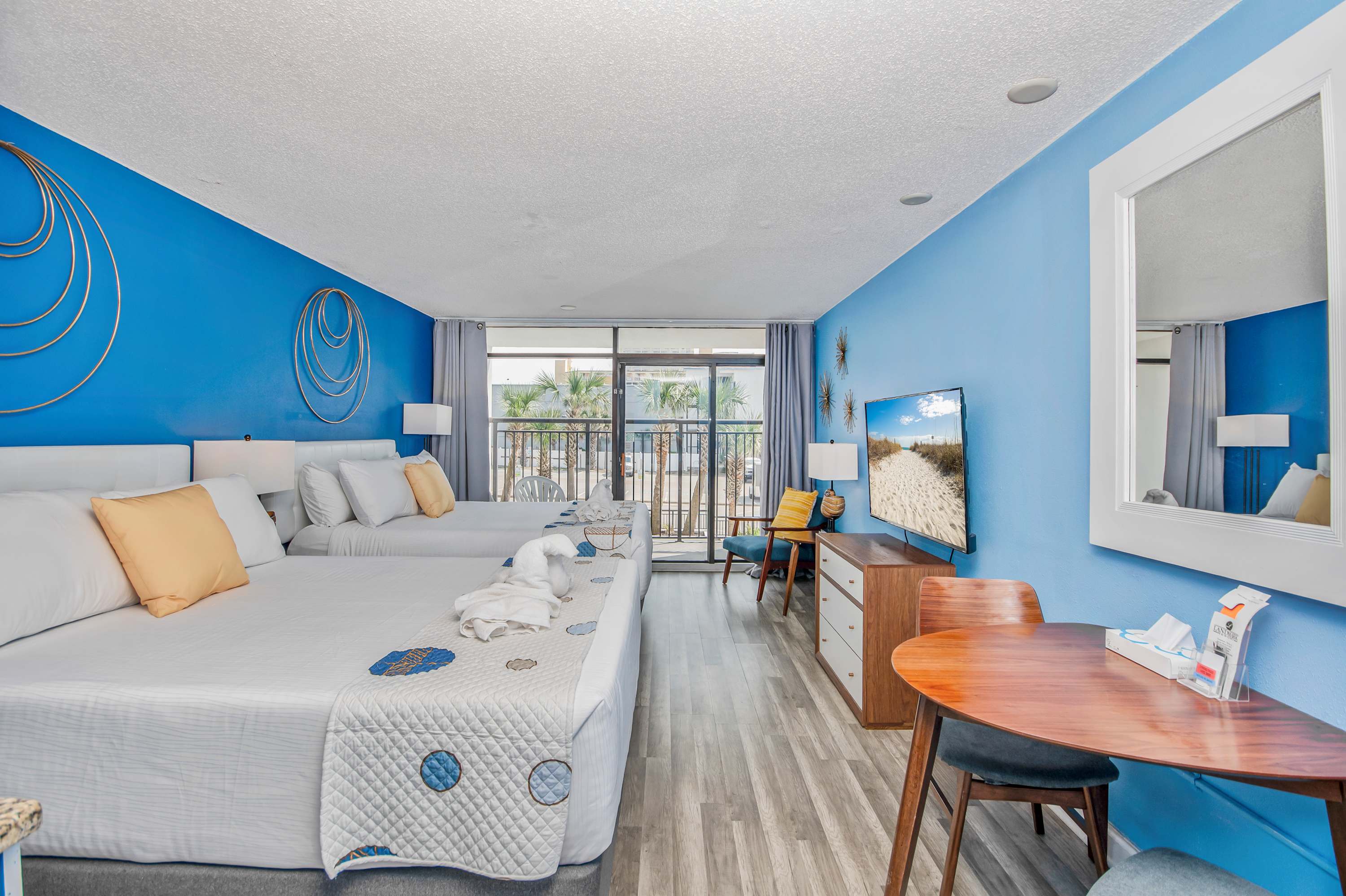 Recharge in a quiet, thoughtfully styled beds with everything you need for a good night’s sleep.
