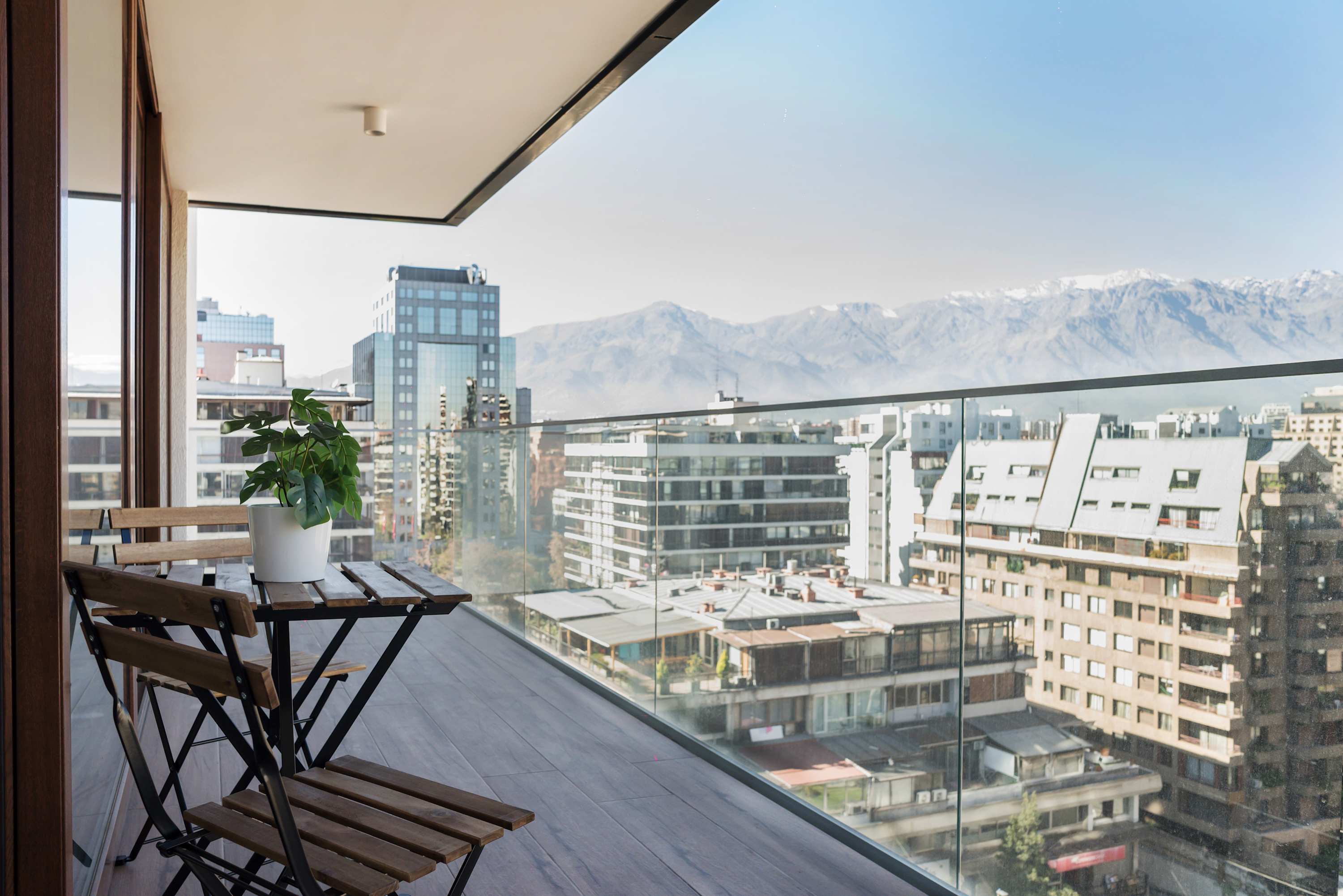 Relax on your private balcony with breathtaking city and mountain views, perfect for morning coffee or evening wine.