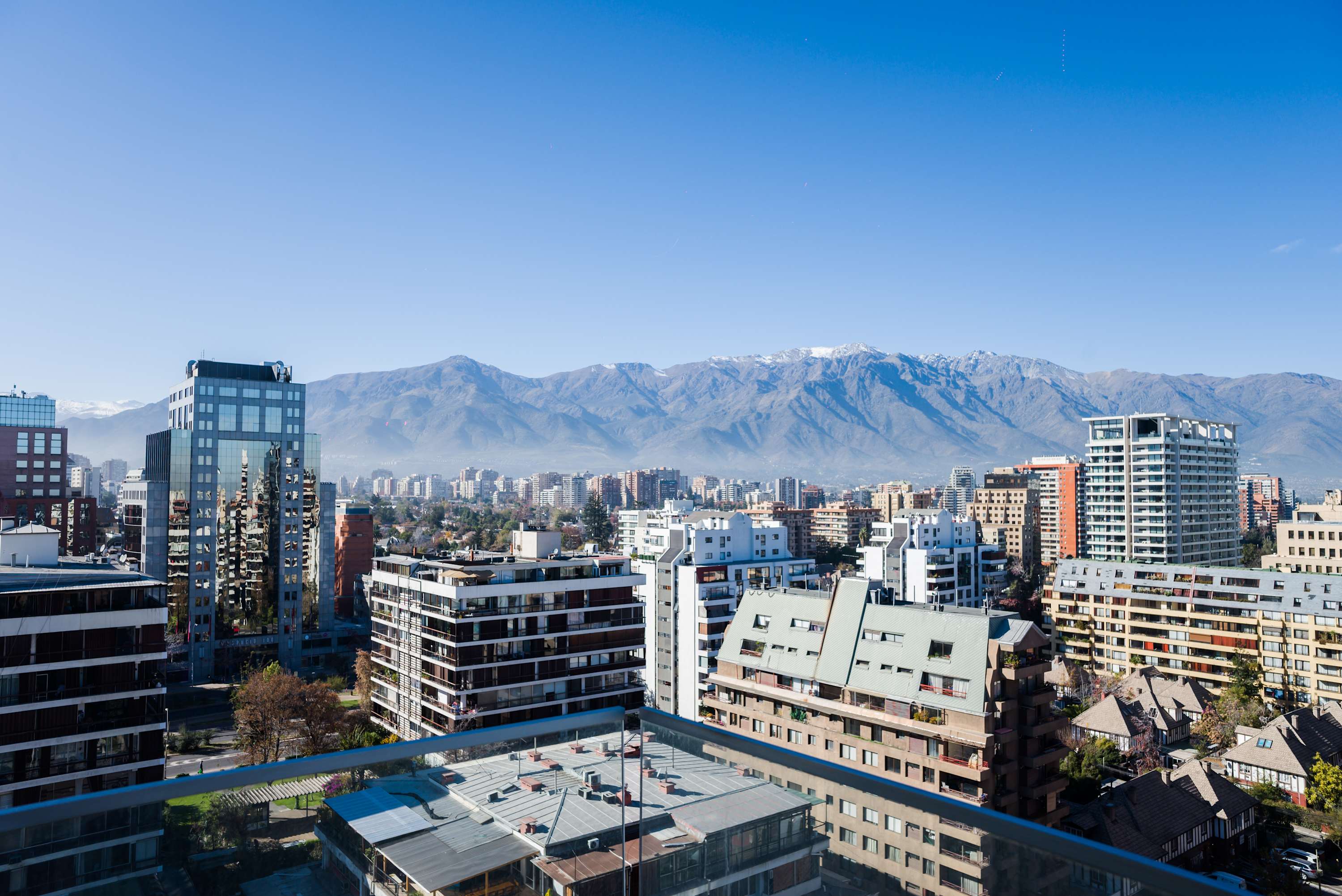 Marvel at breathtaking views of Santiago and the Andes from your private balcony, perfect for relaxation and inspiration.