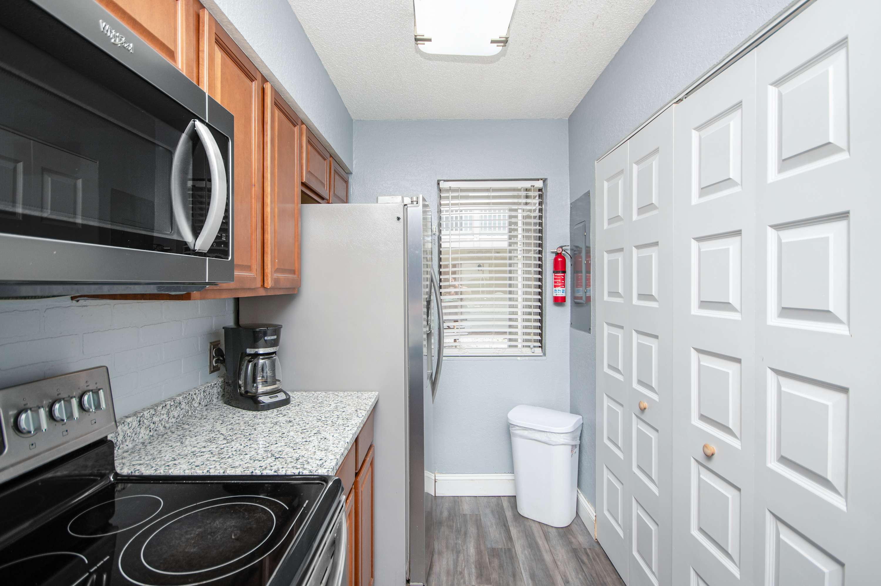 Bring the family together with easy meals and snacks in this beach condo kitchen.
