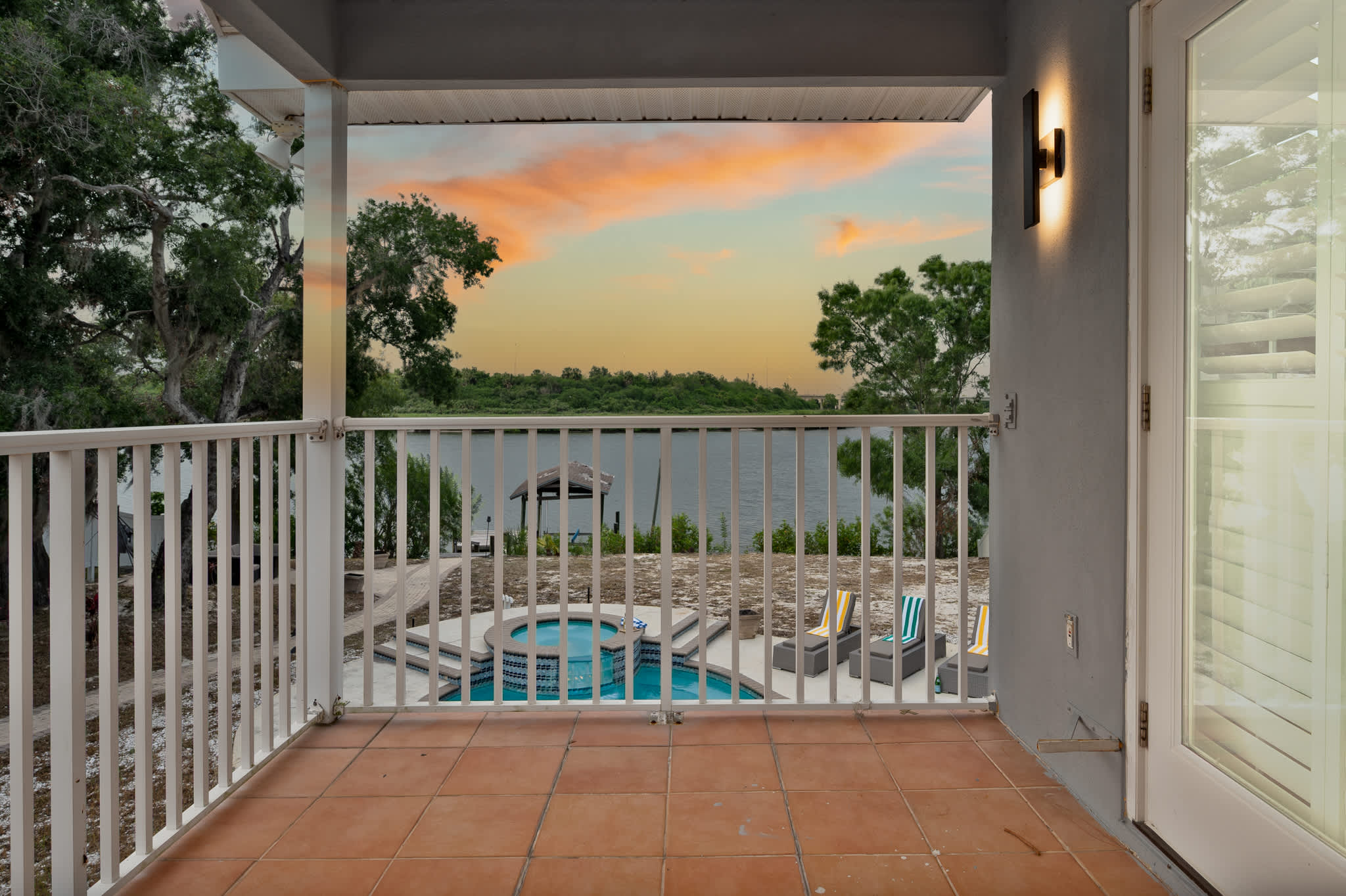 Step out onto the spacious balcony and soak in the serene water scenery and beautiful Florida skies.