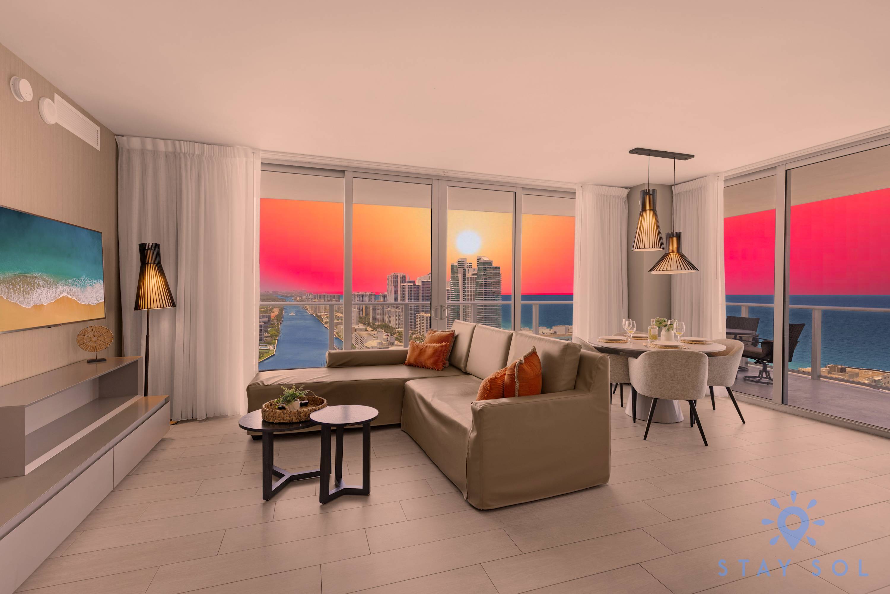 Luxury 2Br- Front Ocean & Bay View| Amazing Pools