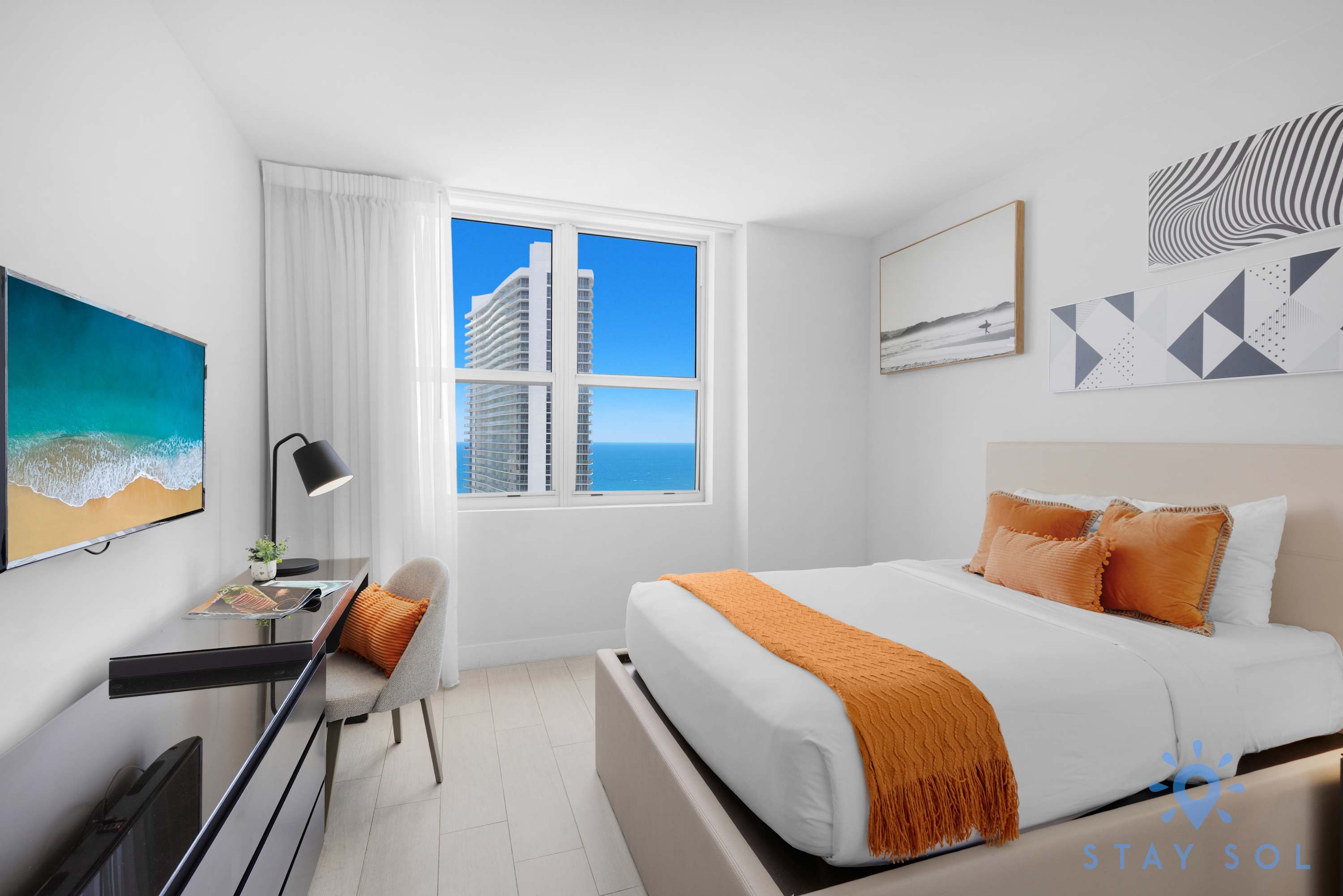 Luxury 2Br- Front Ocean & Bay View| Amazing Pools