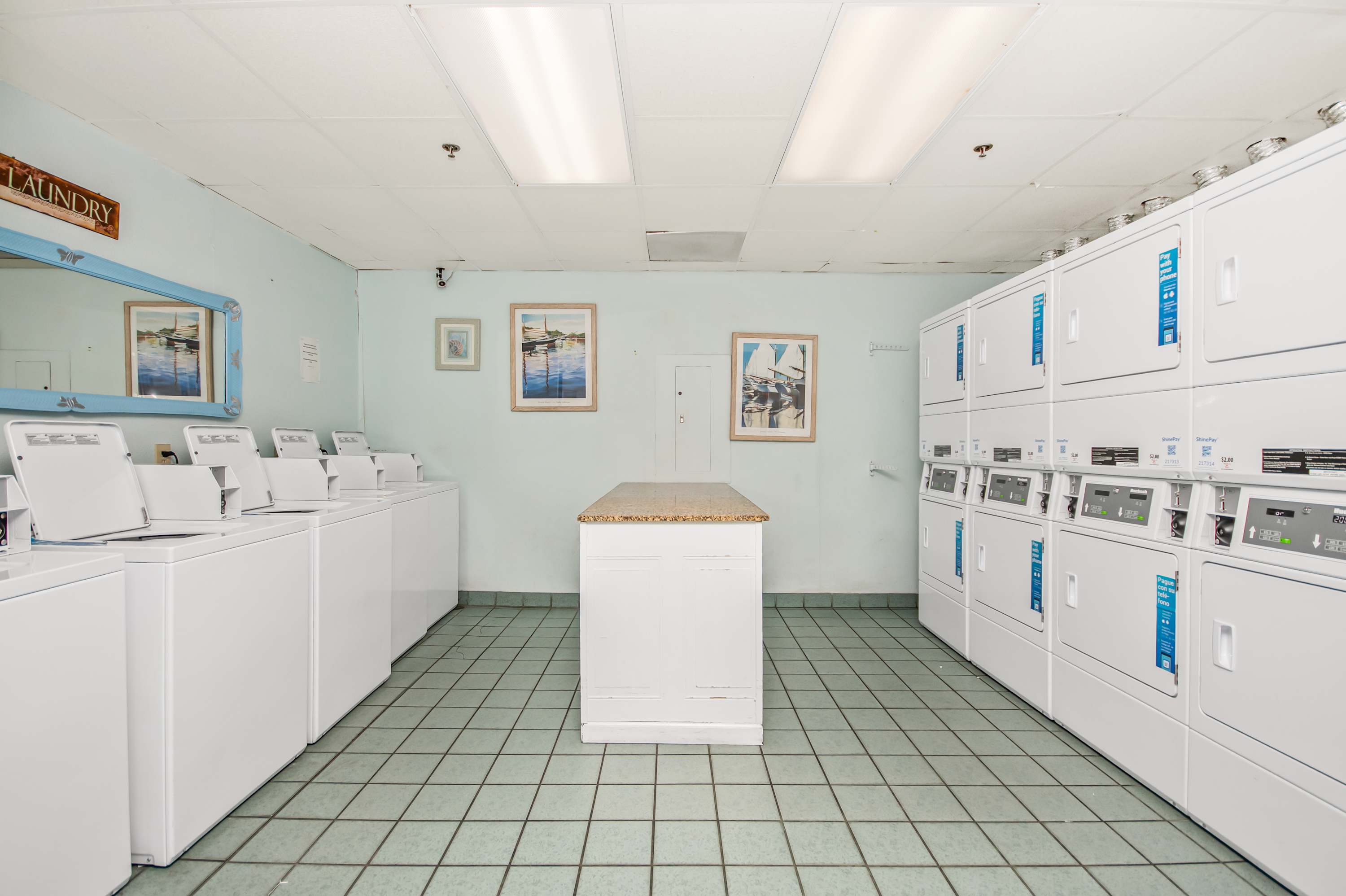 Laundry facility inside the Building for your convenience.
