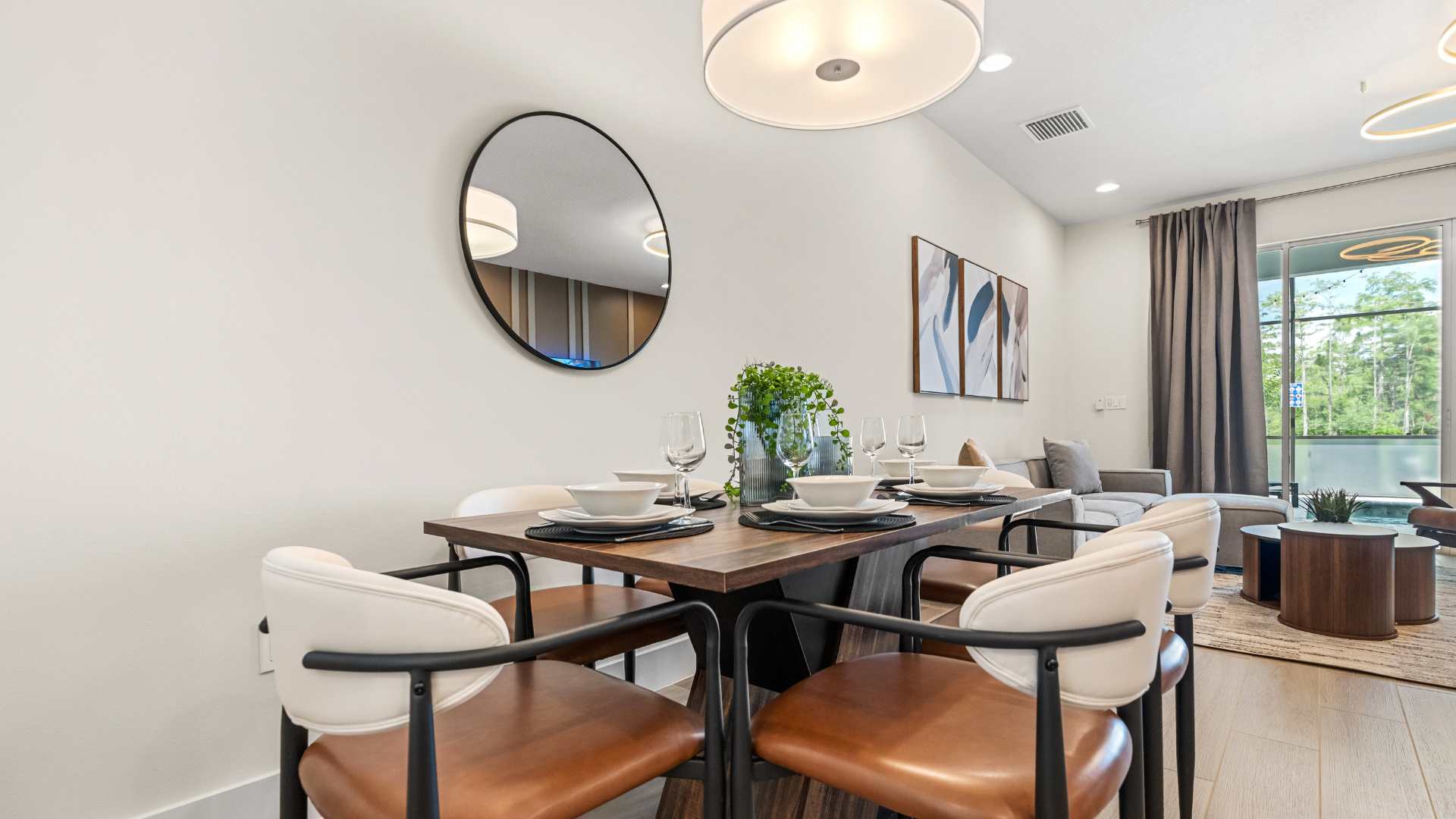 Stylish Indoor Family Dining with Dining Ware