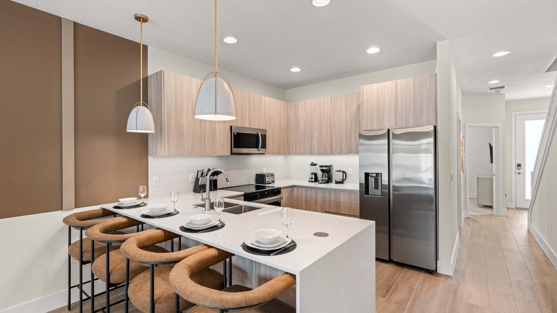 Modern Kitchen with Silver Appliances