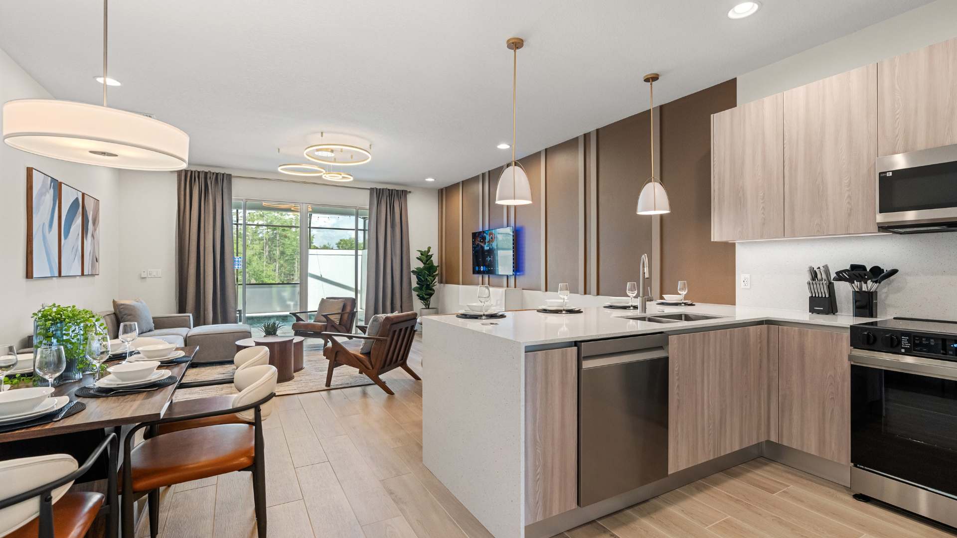 Fully-equipped Kitchen with Stainless Steel Appliances