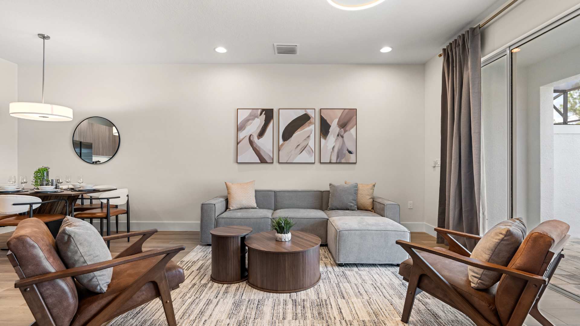 Contemporary Living Room with Modern Furnishings