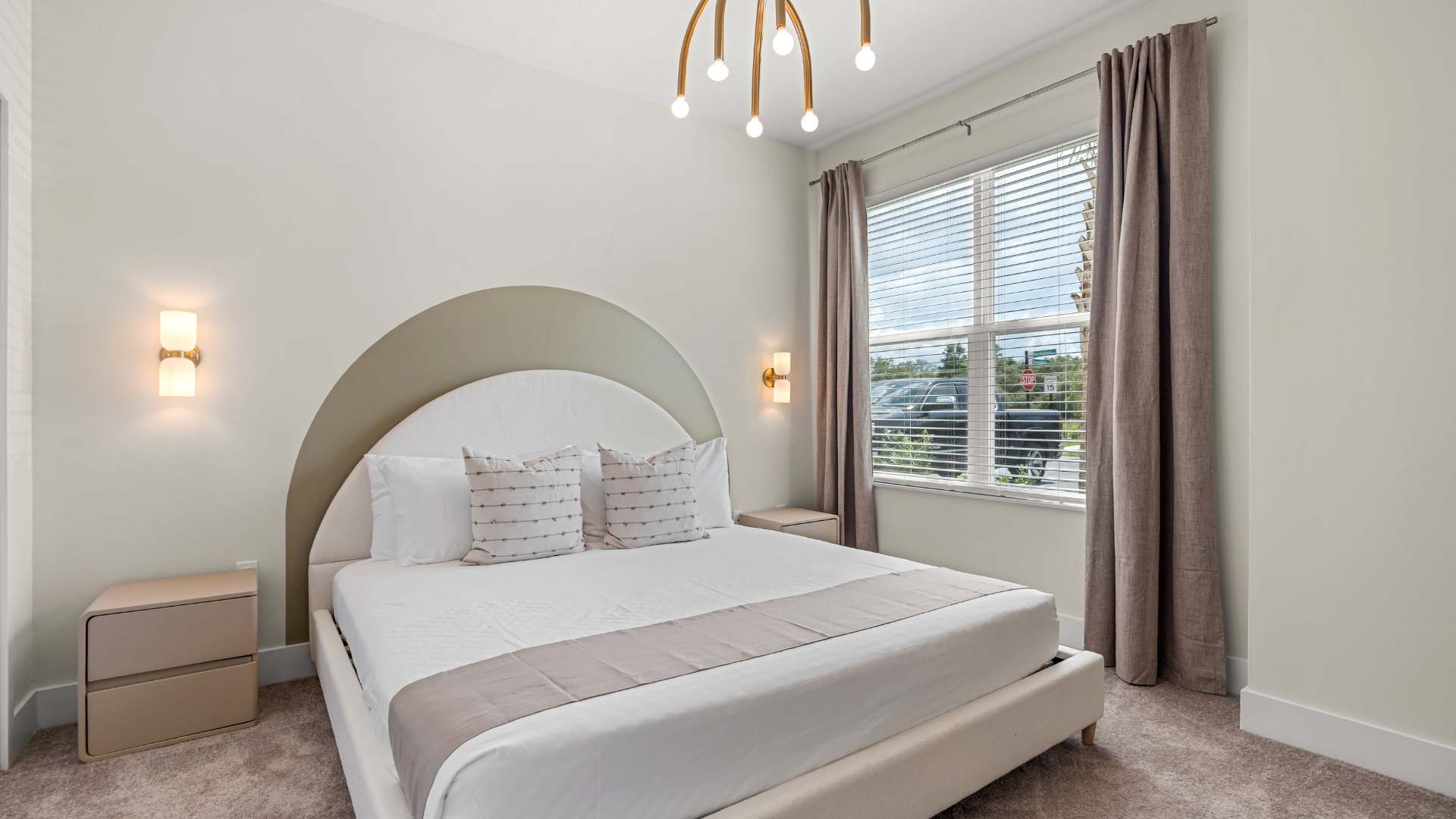 Downstairs King Bedroom with Fresh linens