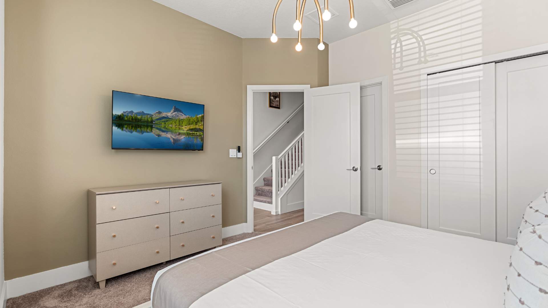 Downstairs King Bedroom with Smart TV