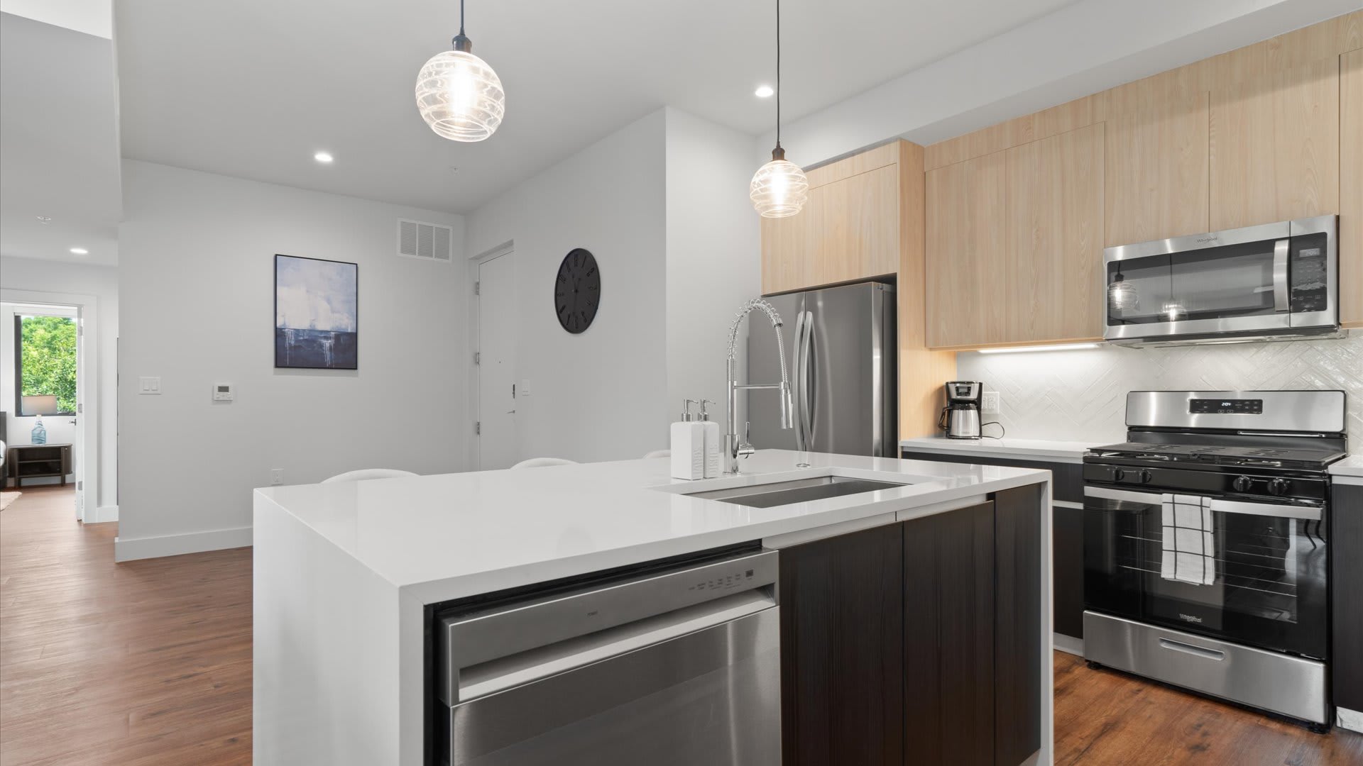 Pristine Modern Kitchen with Centered Island