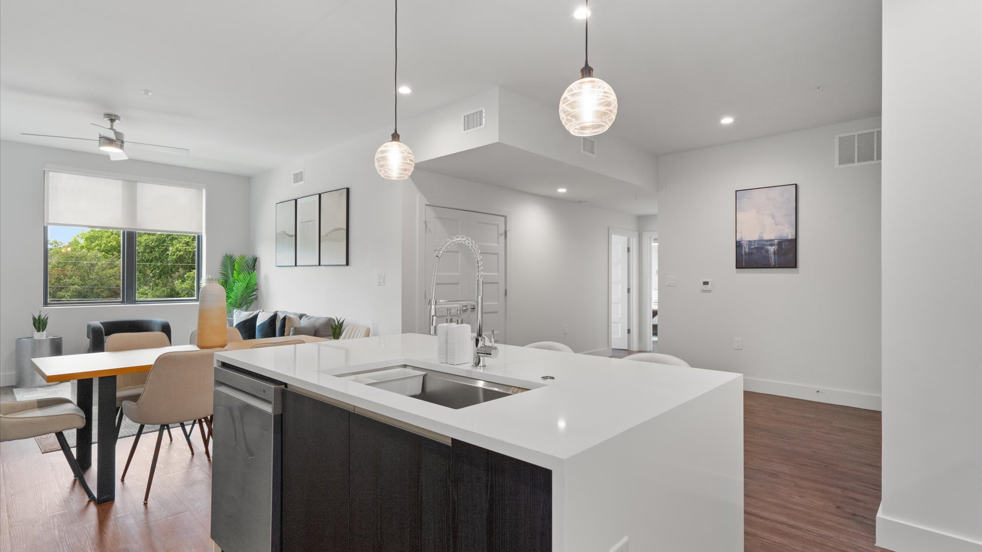 Pristine Modern Kitchen with Centered Island