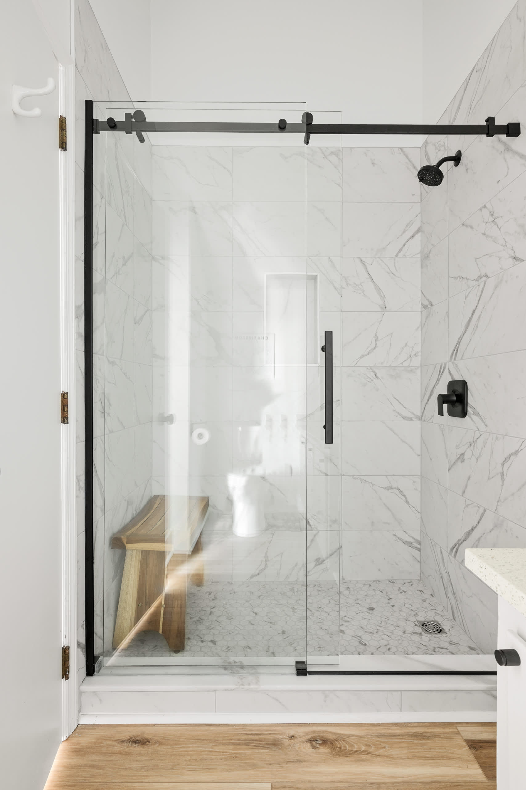 Bathroom 1: Walk-in Shower 