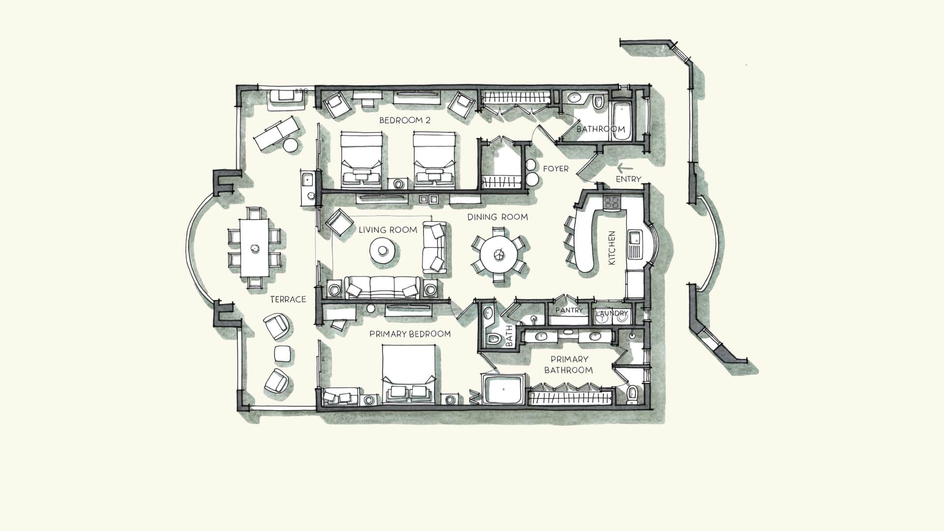 Floorplan | Villa La Estancia 2304 in Cabo San Lucas, Mexico by Luxus Vacation Properties