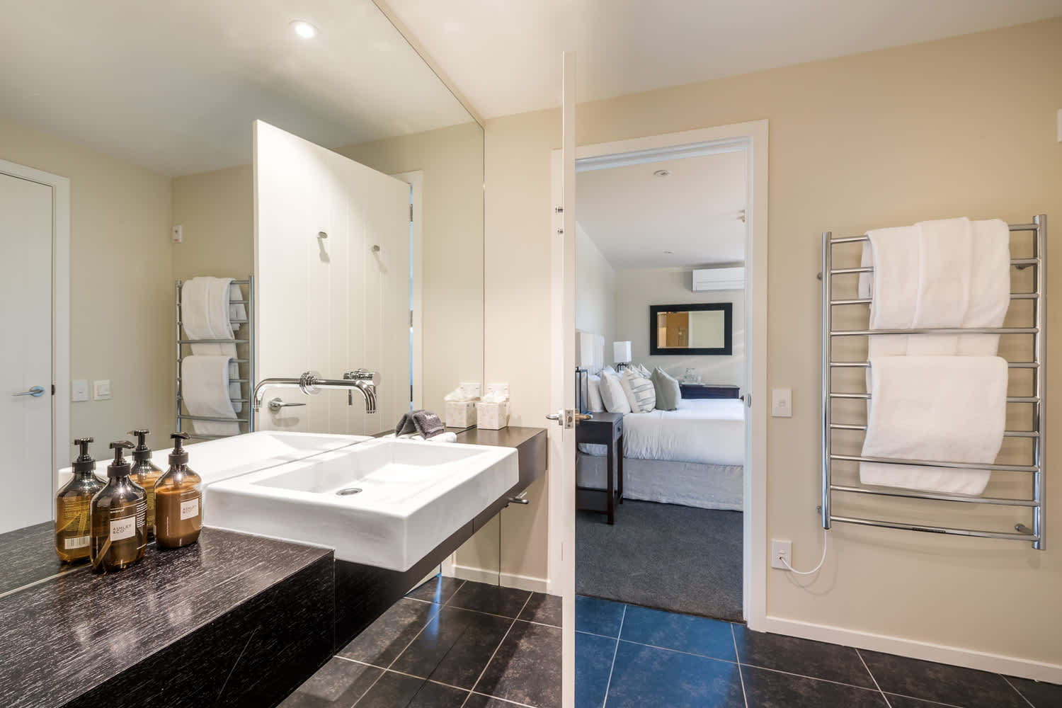 Enjoy the convenience of a private third ensuite bathroom, designed with contemporary style and functionality. Perfect for families or groups sharing the space.