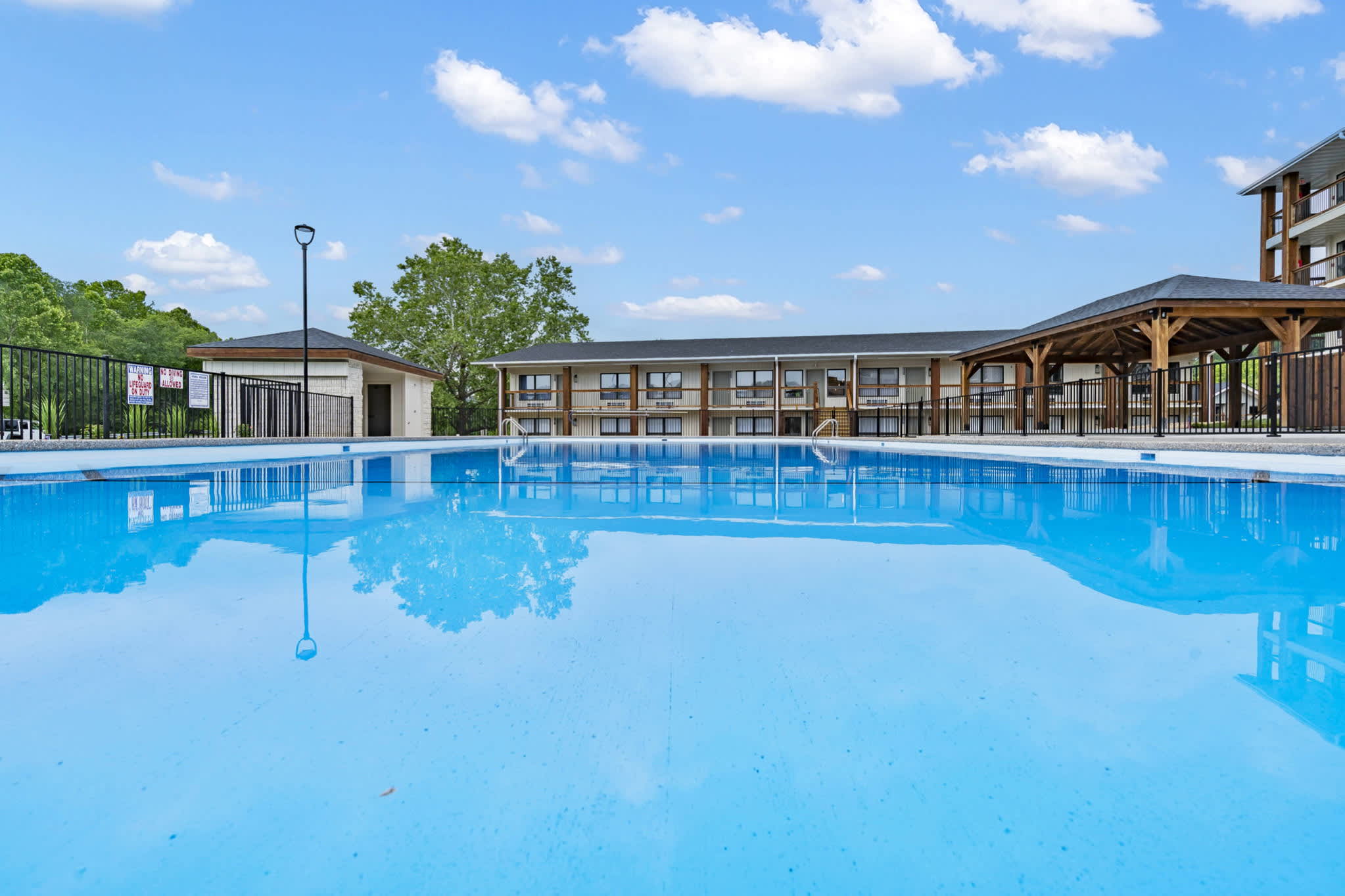 Unwind or make a splash at the sparkling community pool