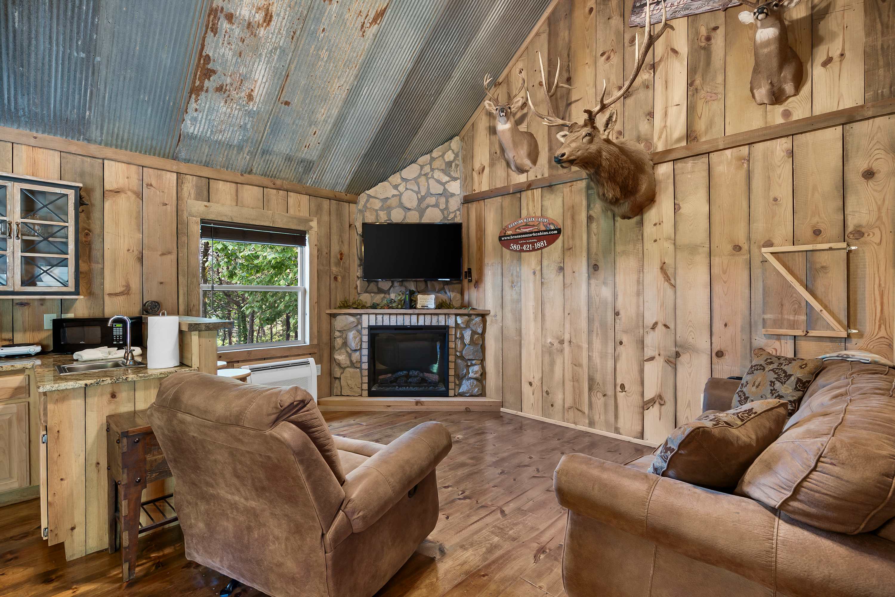 Curl up in Unit A’s cozy living room & stream your favorites on the smart TV​