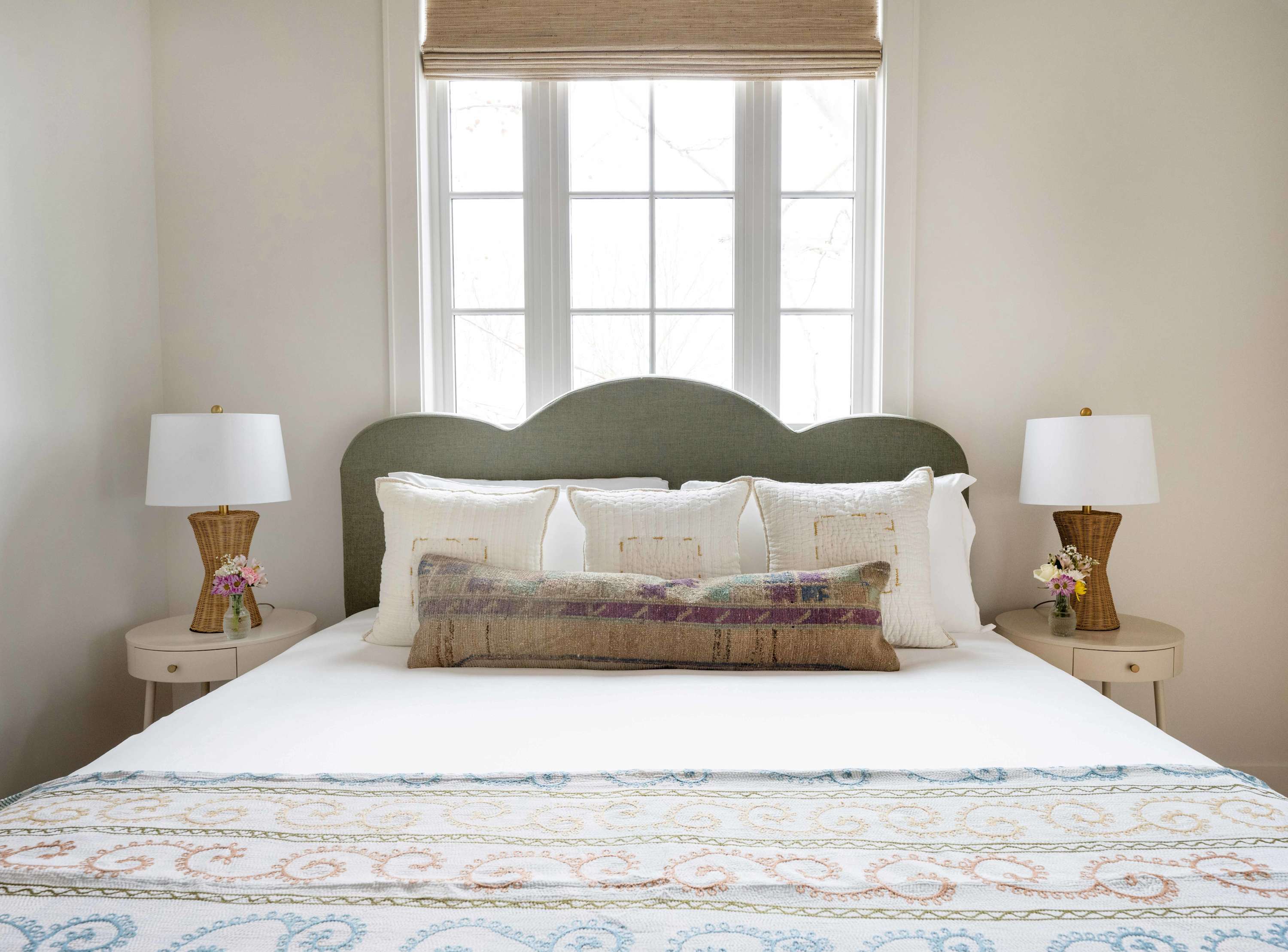 Luxury linens and bed throws. 