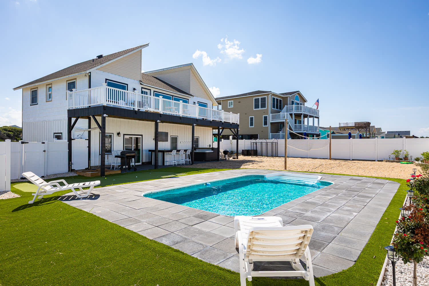 Newly Renovated! Ocean Views & Backyard Oasis — Kitty Hawk, NC — vacation rental
