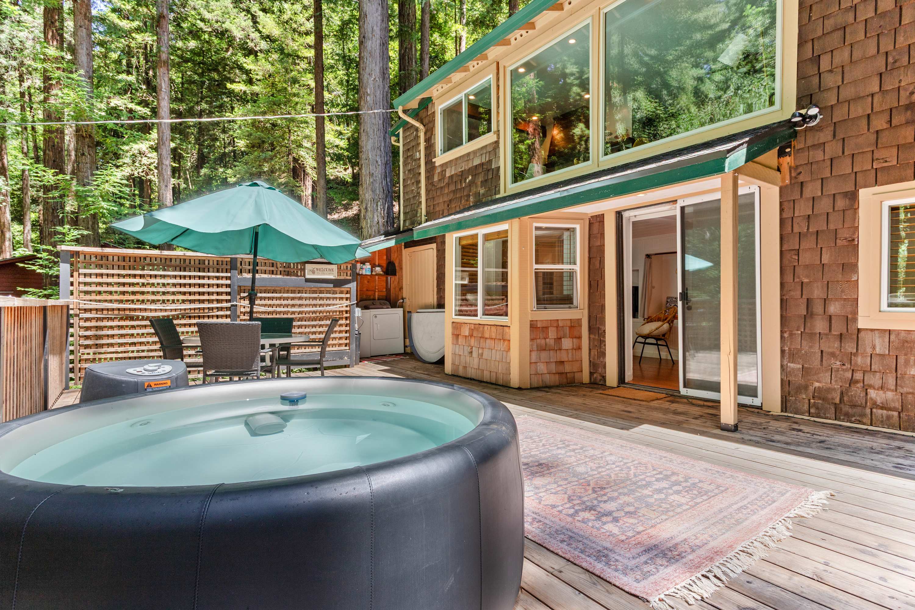 Redwood Cabin w/ Hot Tub | Canyon View | Dogs OK