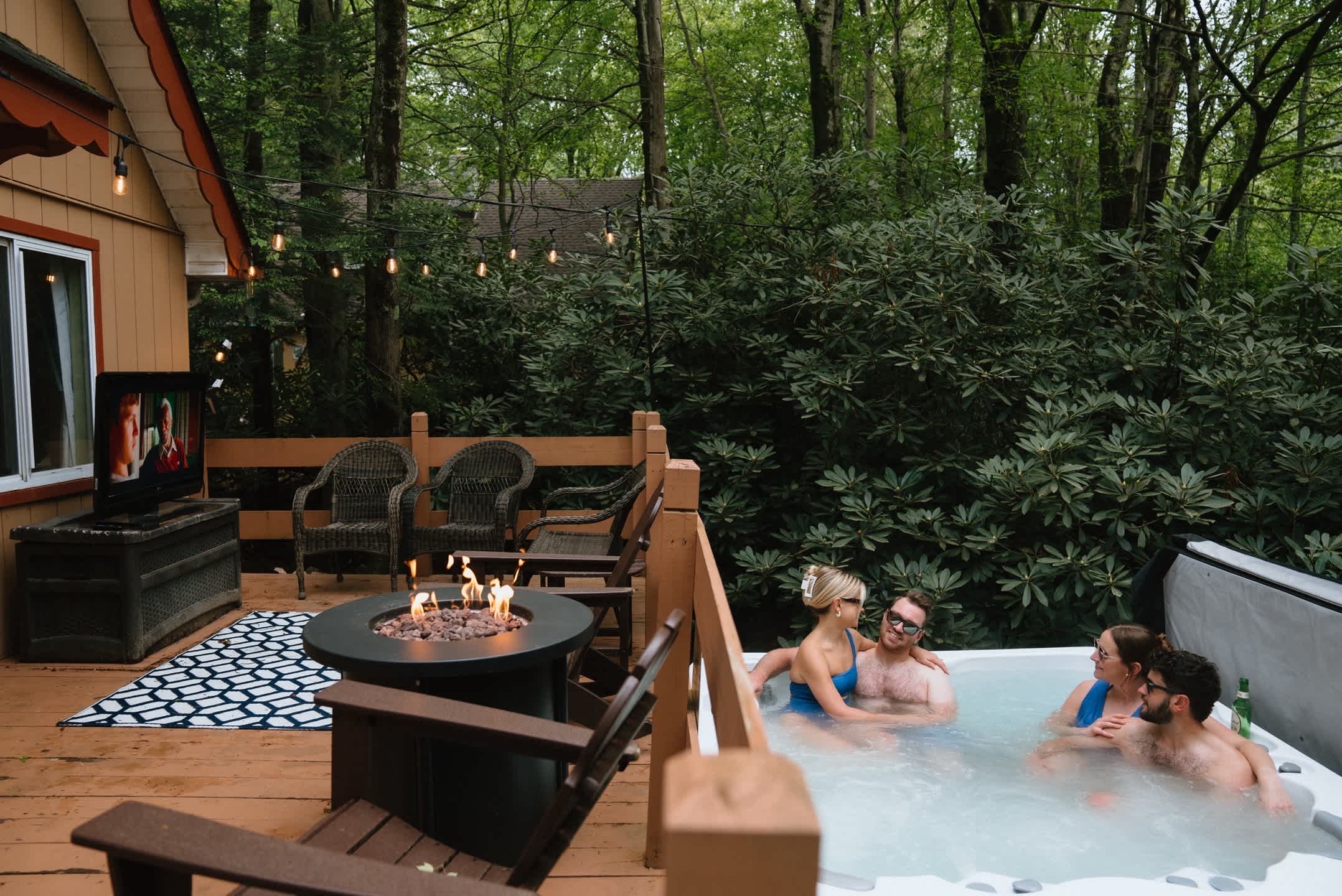 Camp Rock in the Poconos | Hot Tub & Firepit