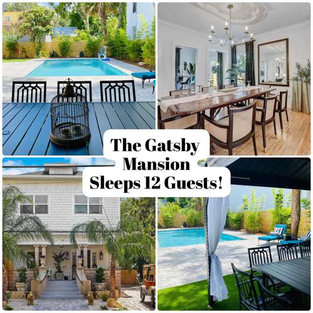 The Gatsby Mansion | Heated Pool | Heart of Town