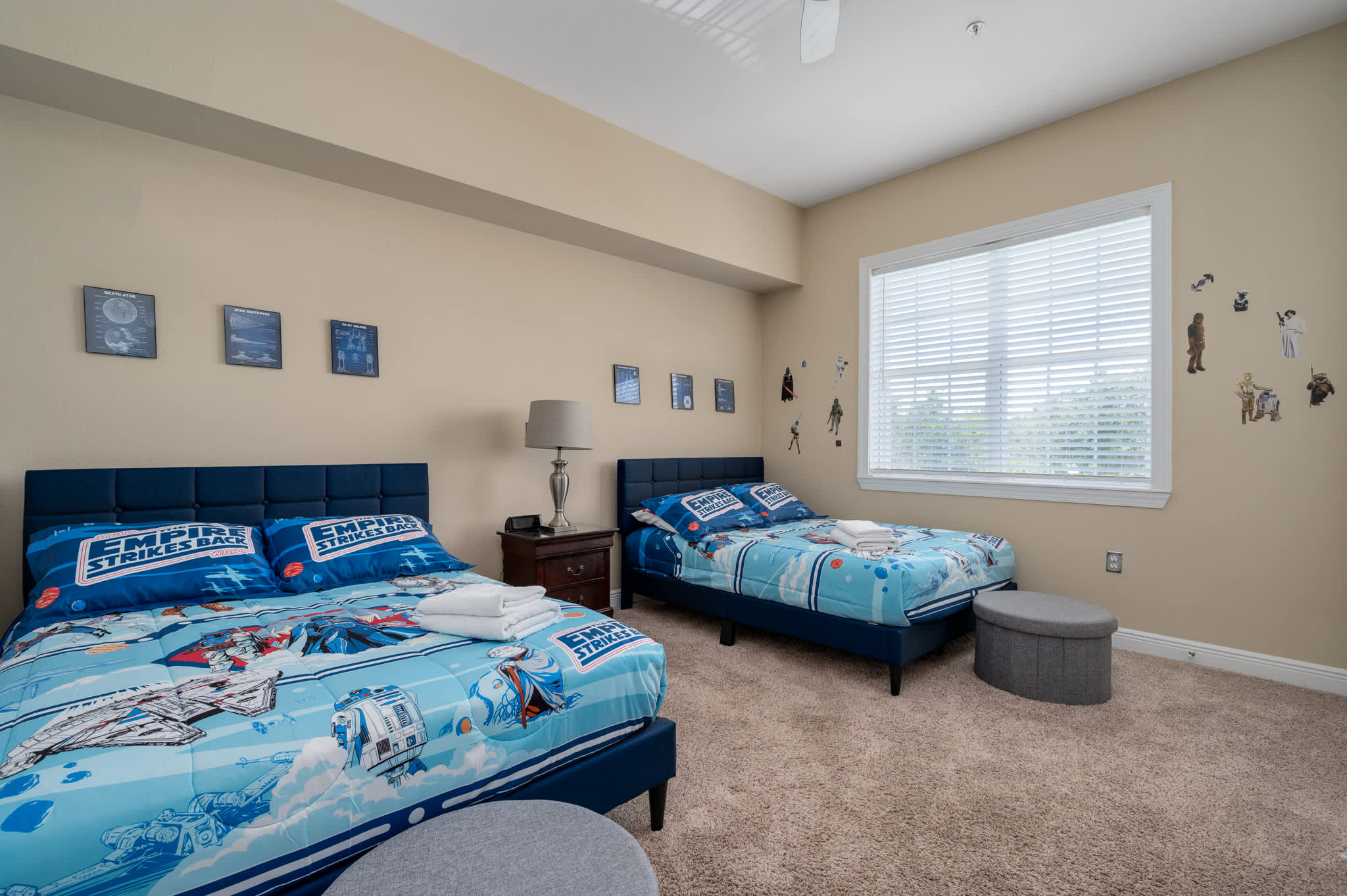 May the Force be with you! Kids and fans alike will love our exciting Star Wars-themed bedroom, featuring two comfortable beds ready for adventure.