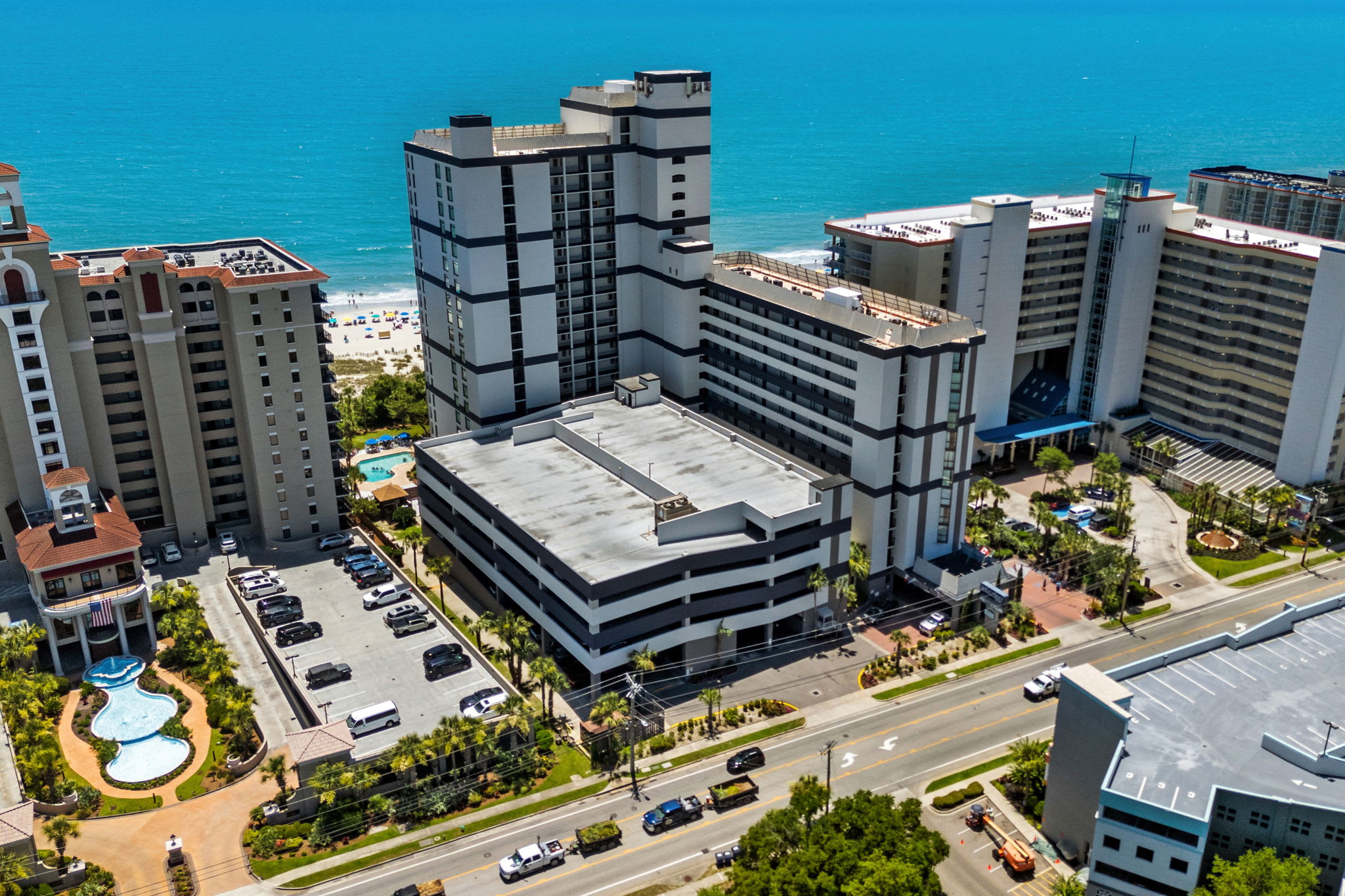 Aerial view of the complex