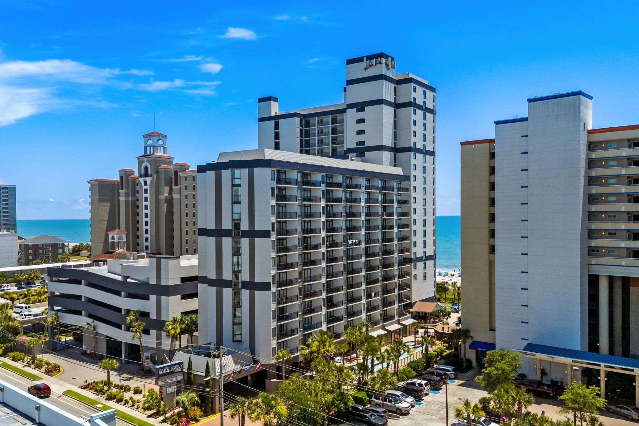 Aerial view of the complex