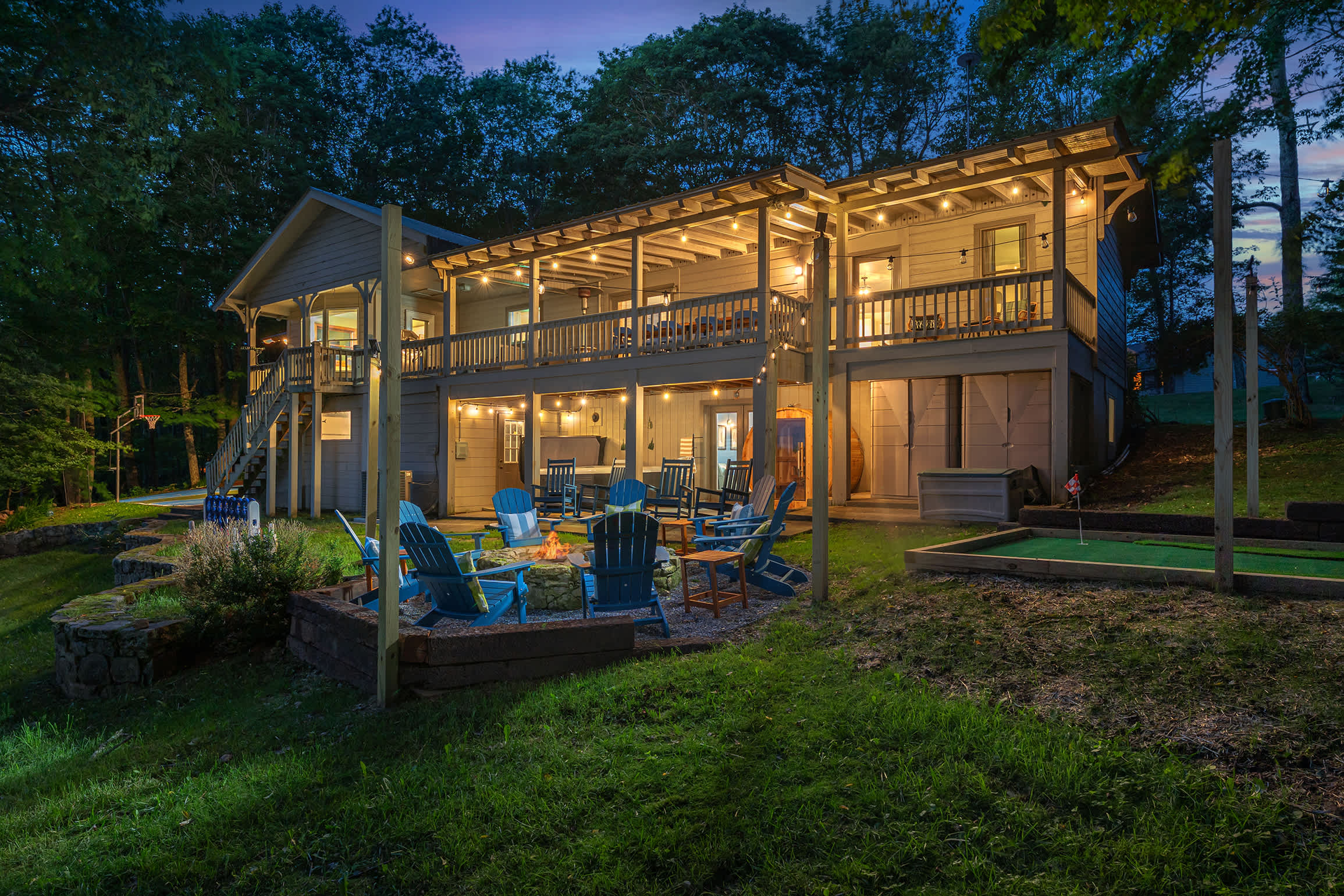 Epic Home Sleeps 20-Basketball Court-Hot Tub-Sauna — Mars Hill, NC — vacation rental