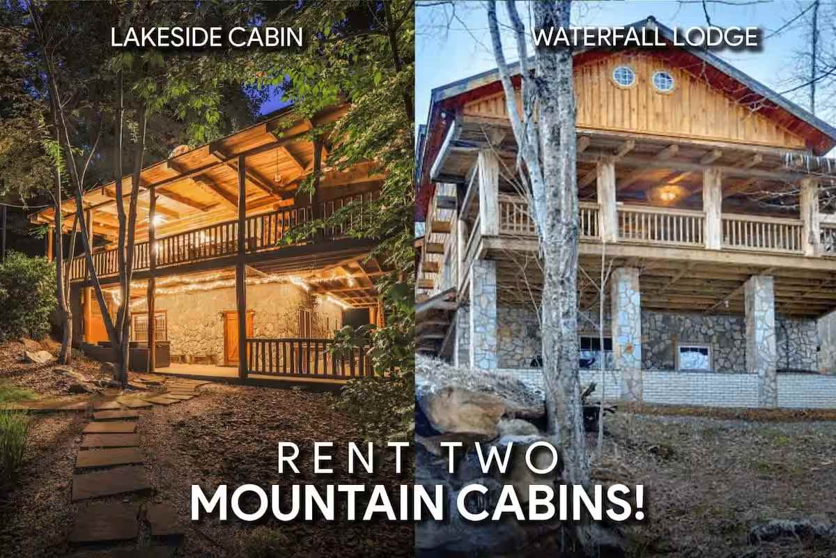 2 Cabins on Private Pond • Sleeps 30•Sauna•Hot Tub — Mars Hill, NC — vacation rental