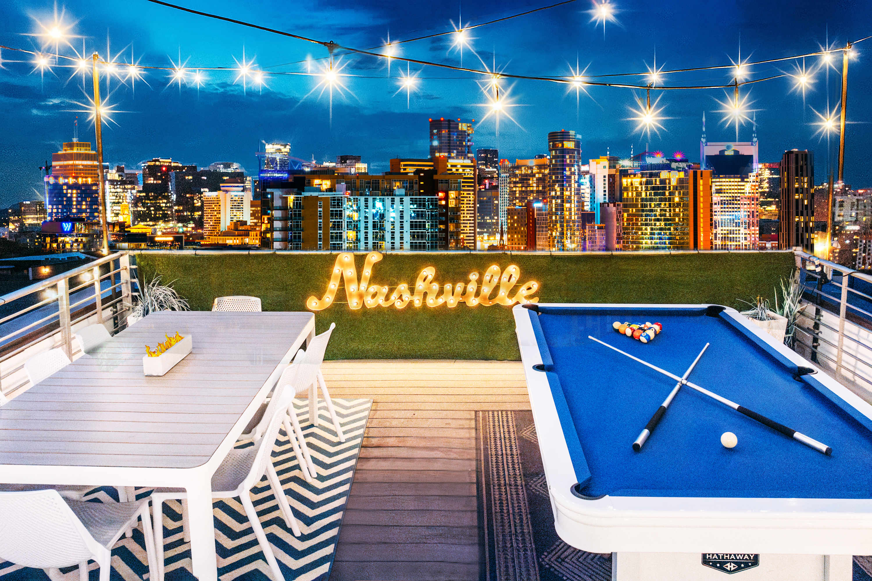 Rooftop Pool Table Gulch! City Views! 15 beds! — Nashville, TN — vacation rental