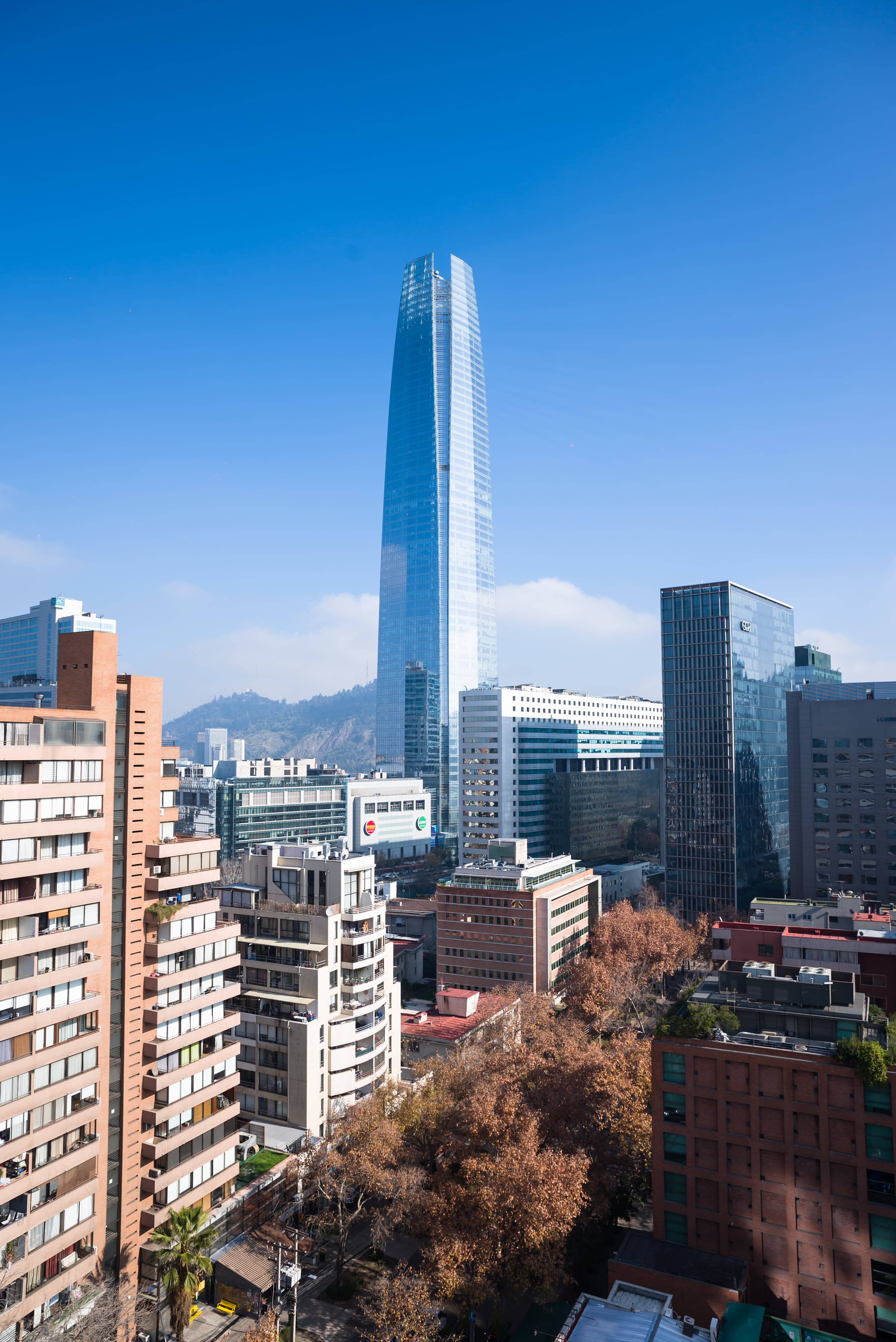 Experience breathtaking views of Santiago's skyline from your cozy studio, perfect for urban explorers.