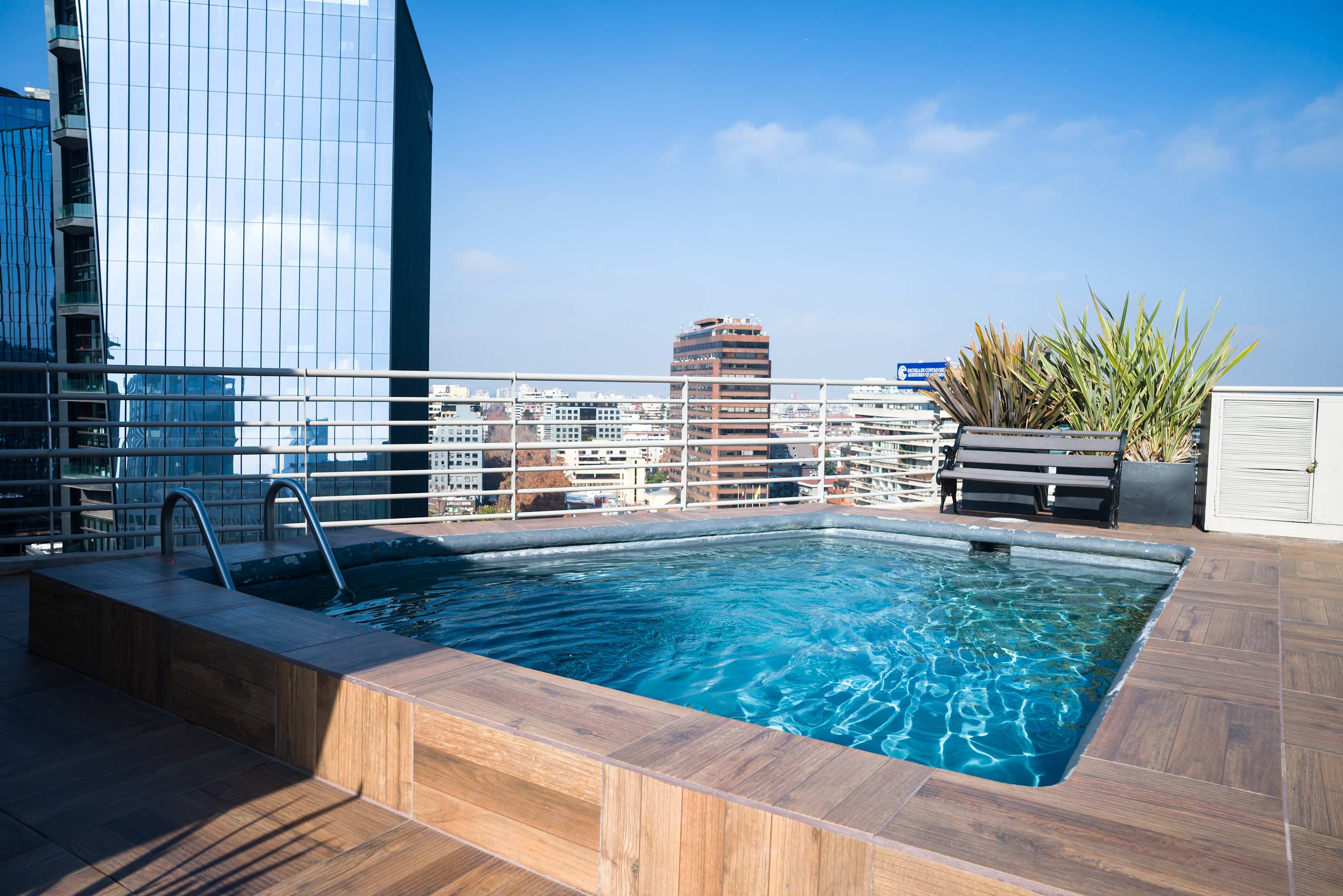 Take a dip in the rooftop pool while enjoying breathtaking city views. Perfect for relaxation and unwinding. 