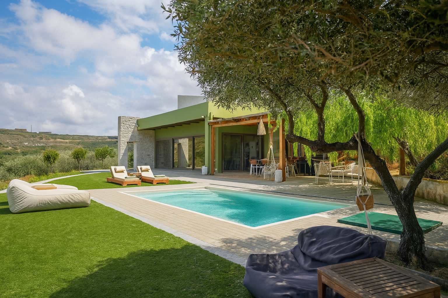 Oliva Emerald Eco - Secluded Off-Grid Vineyard Villa — Kato Vathia, Crete — vacation rental