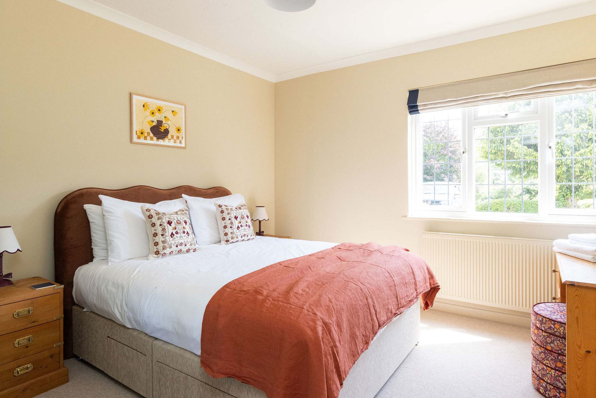 Bedroom 2 is a king room with beautiful garden views.