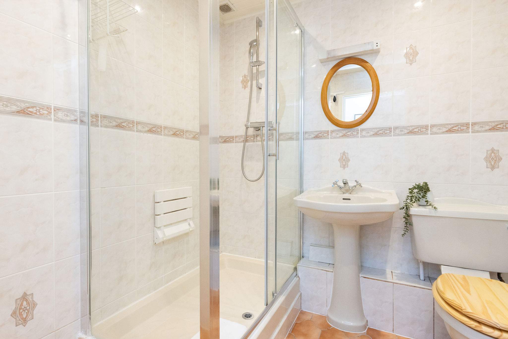 The home has two bathrooms - one ensuite and a family shower room (pictured).