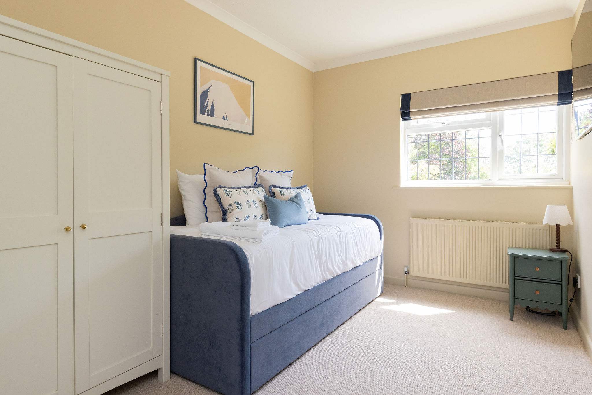 The third bedroom is set up as a single, but also has a pull trundle bed.