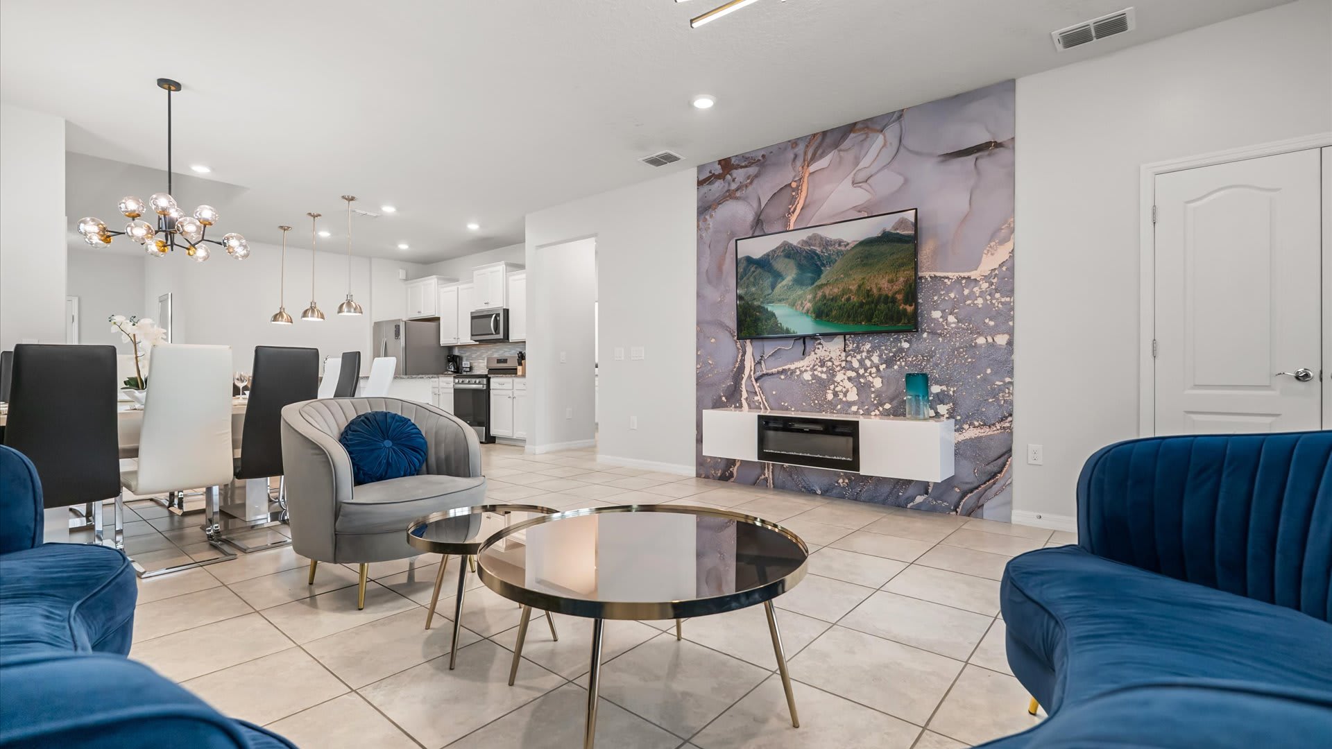 Bright, modern lounge perfect for relaxing after a day out