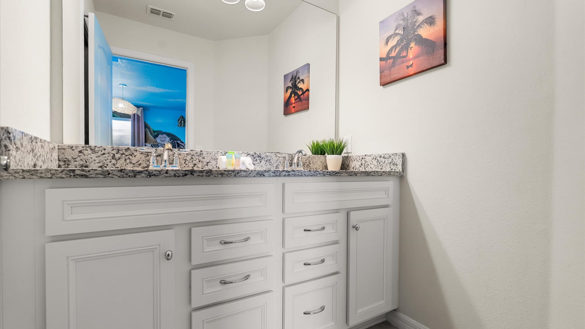 Full bathroom with a spacious vanity