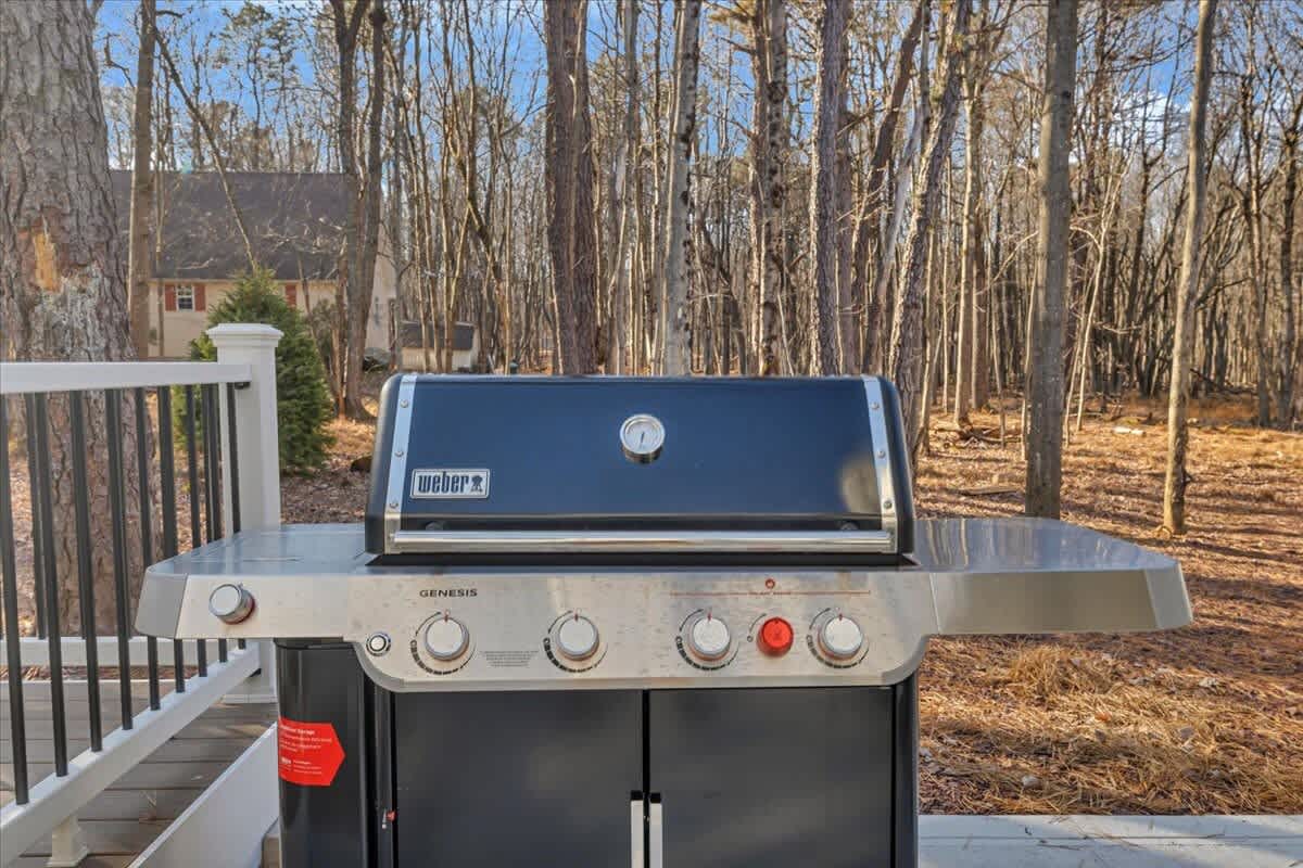 Outdoor Gas Grill on Deck Perfect for Backyard BBQ and Gatherings