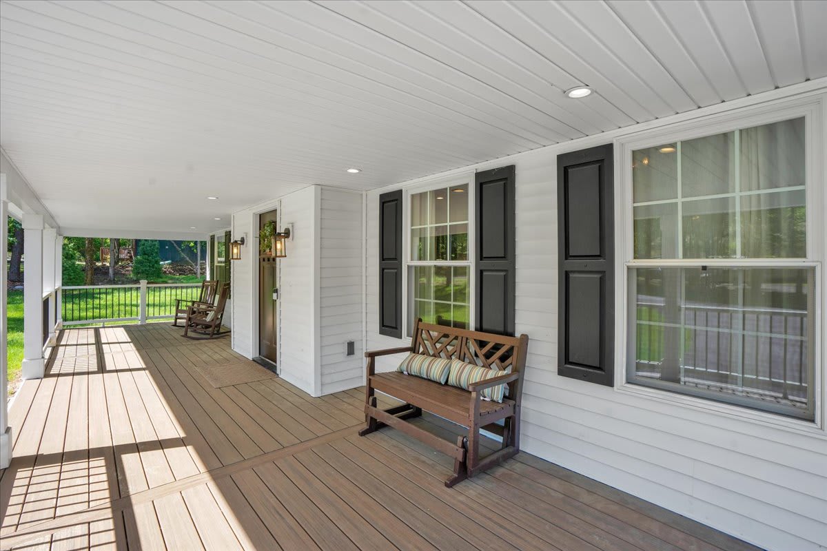 Covered Deck Overlooking Forest