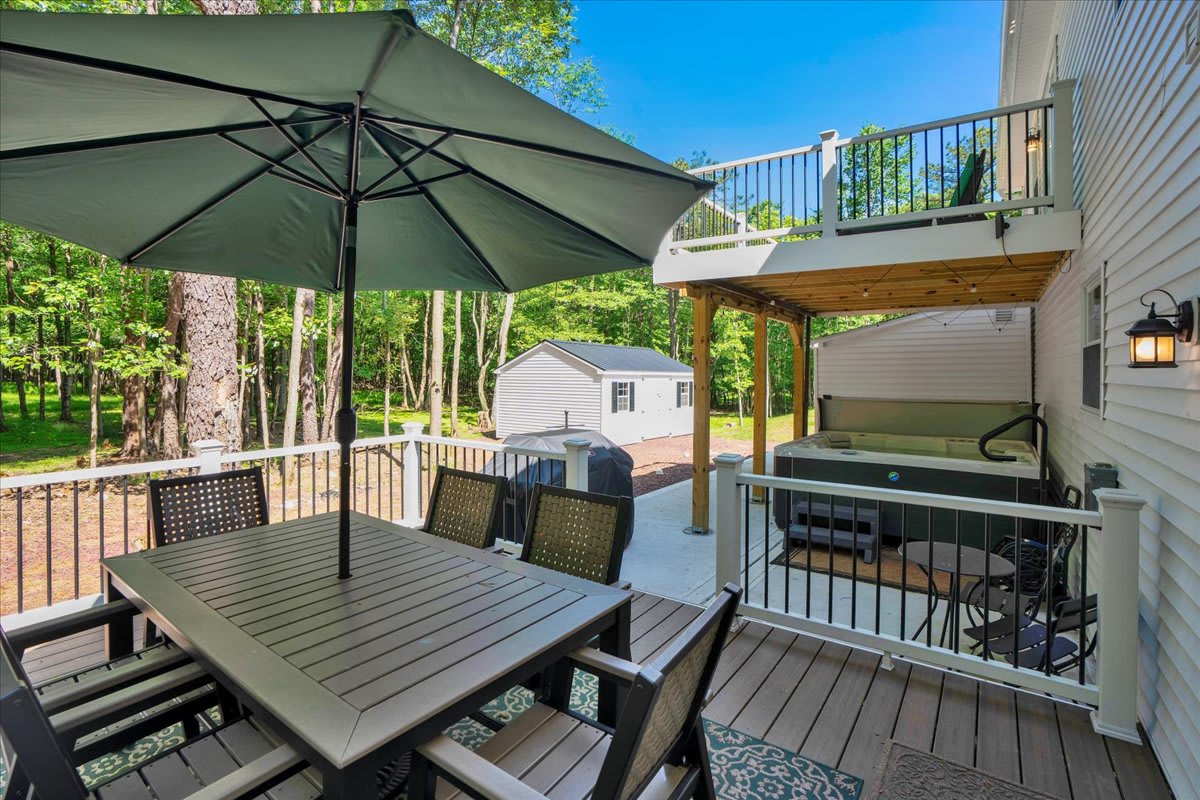 Relaxing Hot Tub Area on Private Deck