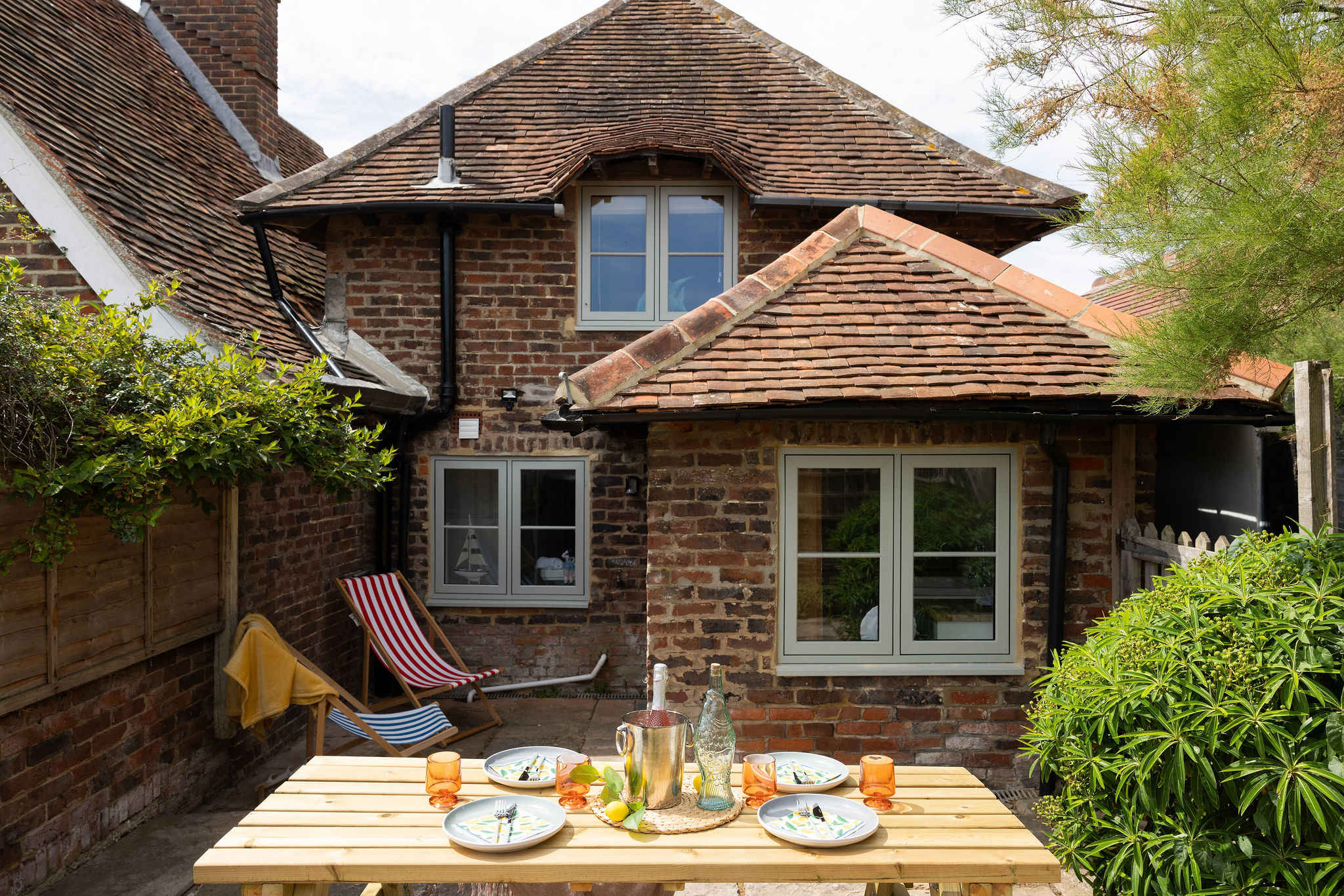 Sit and enjoy your BBQ outdoors.