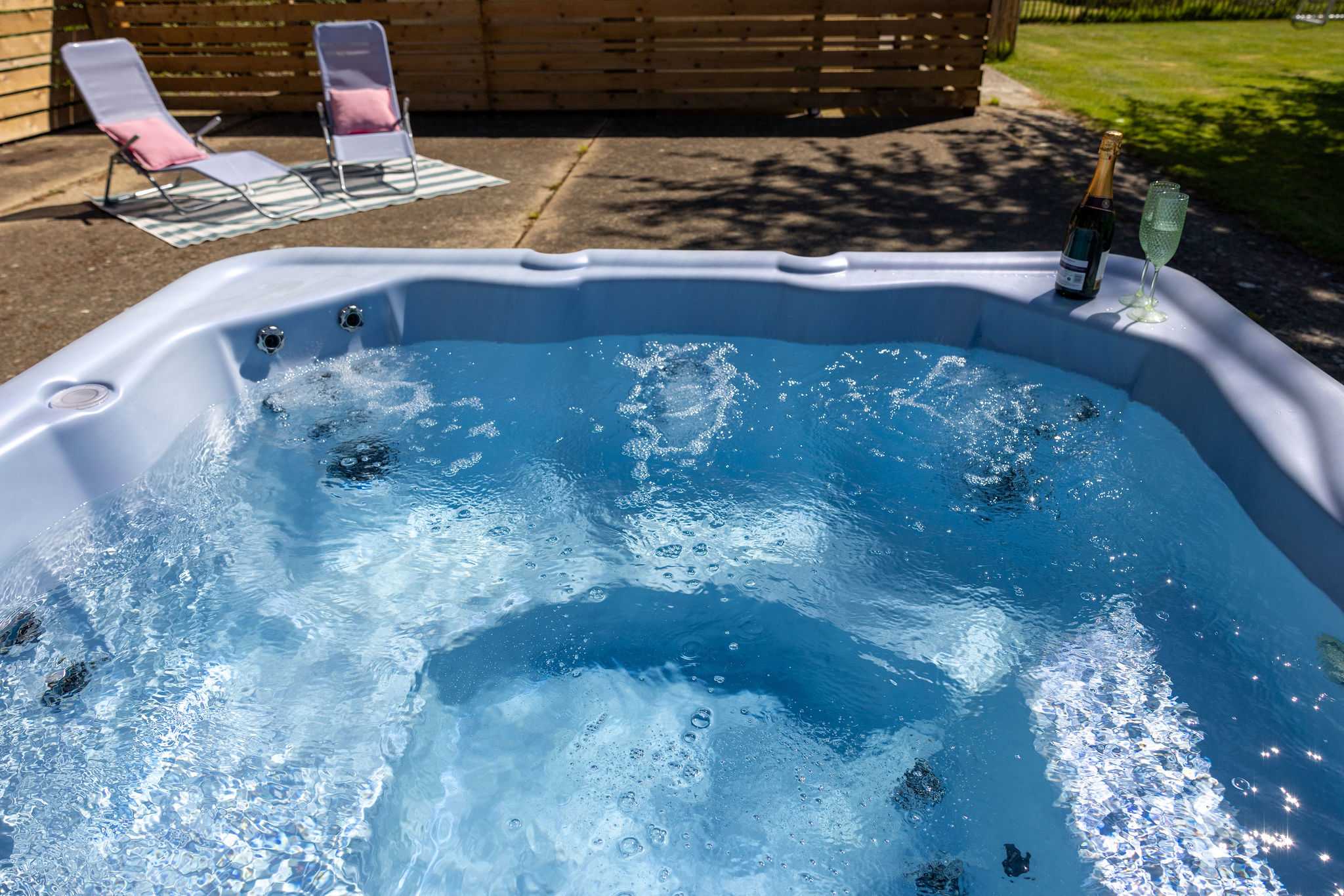 Relax in our new hot tub