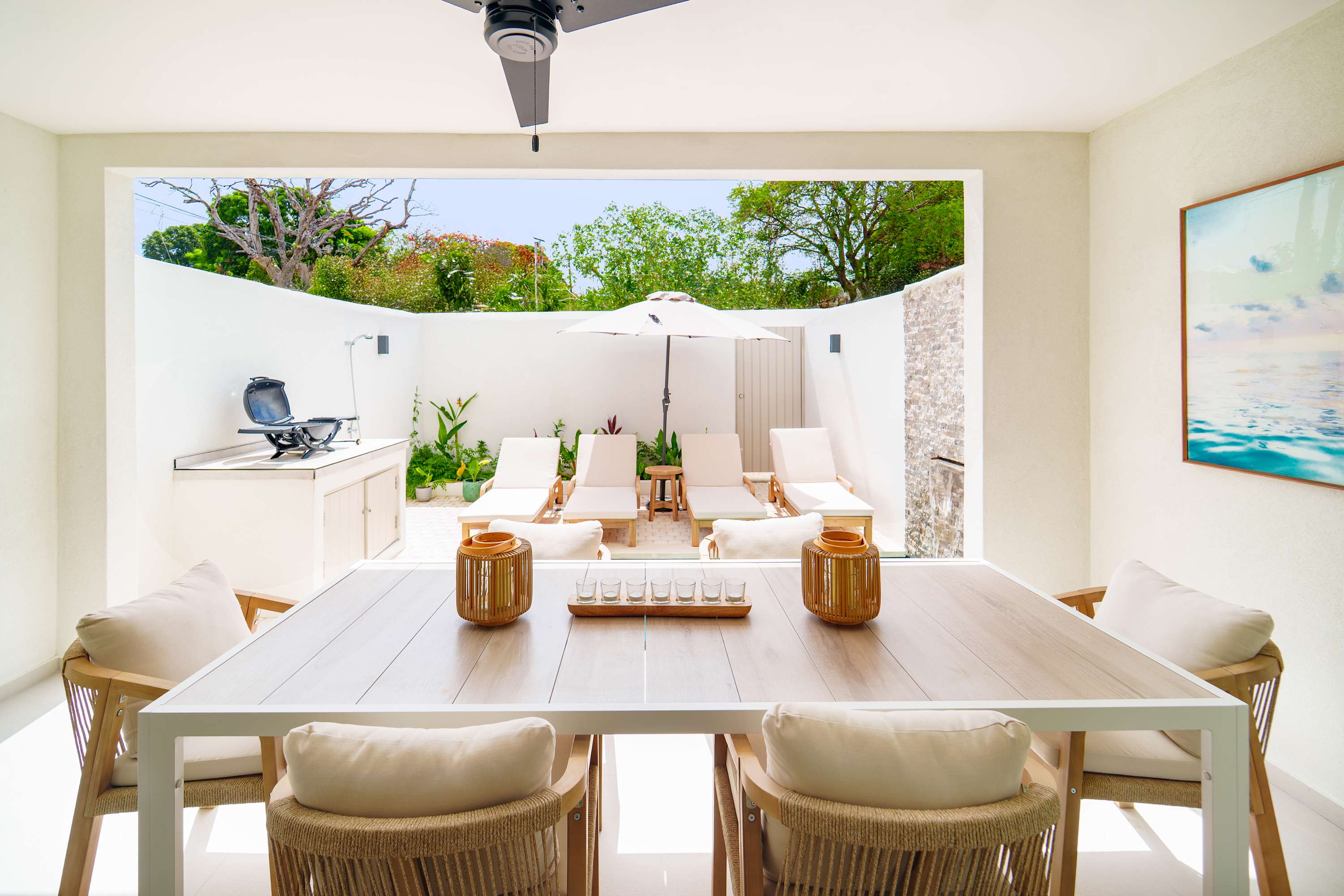 Patio - Unit 12.
2-bedroom Caribbean home in gated community & Pool