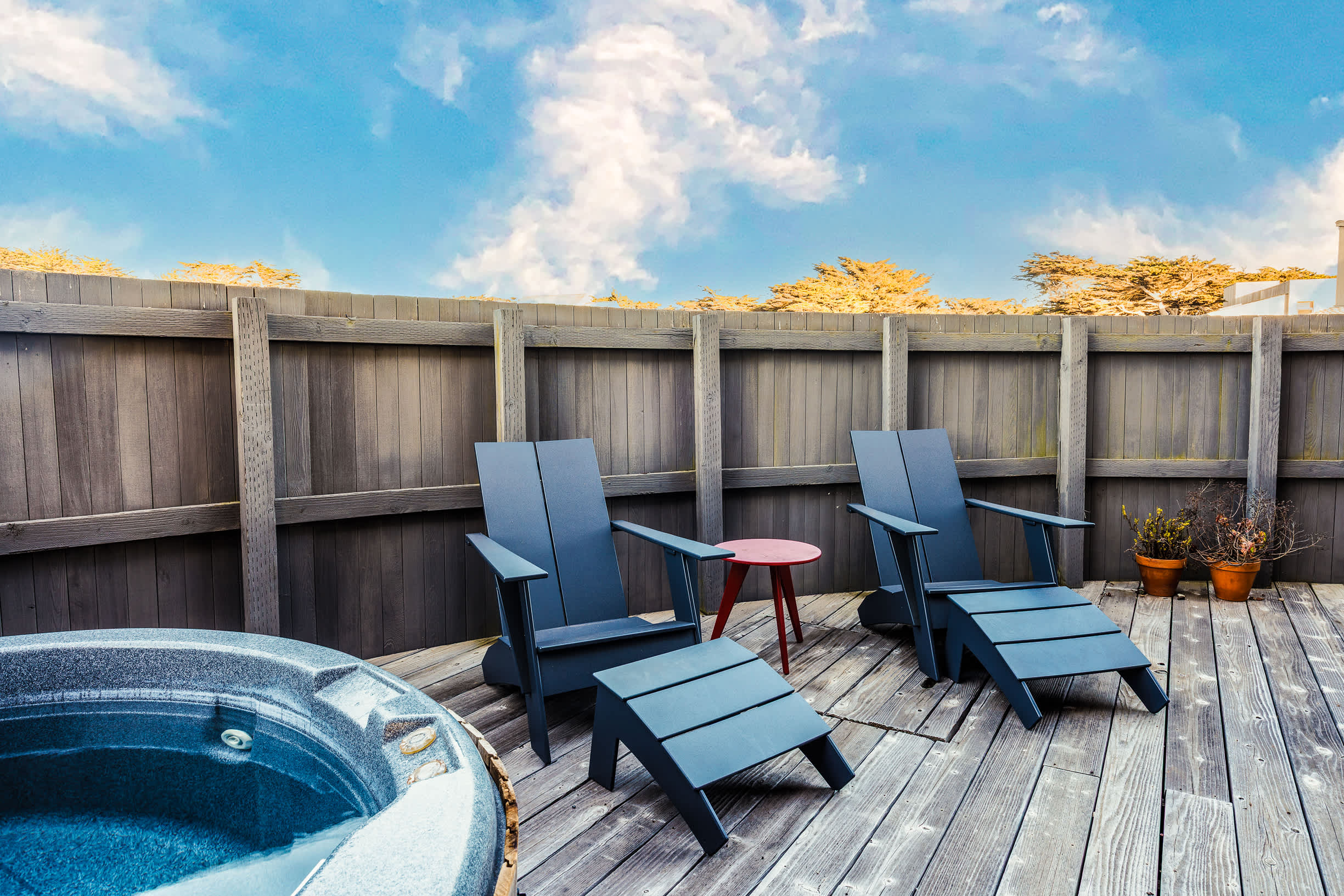 Relax on the private deck or in the hot tub! 