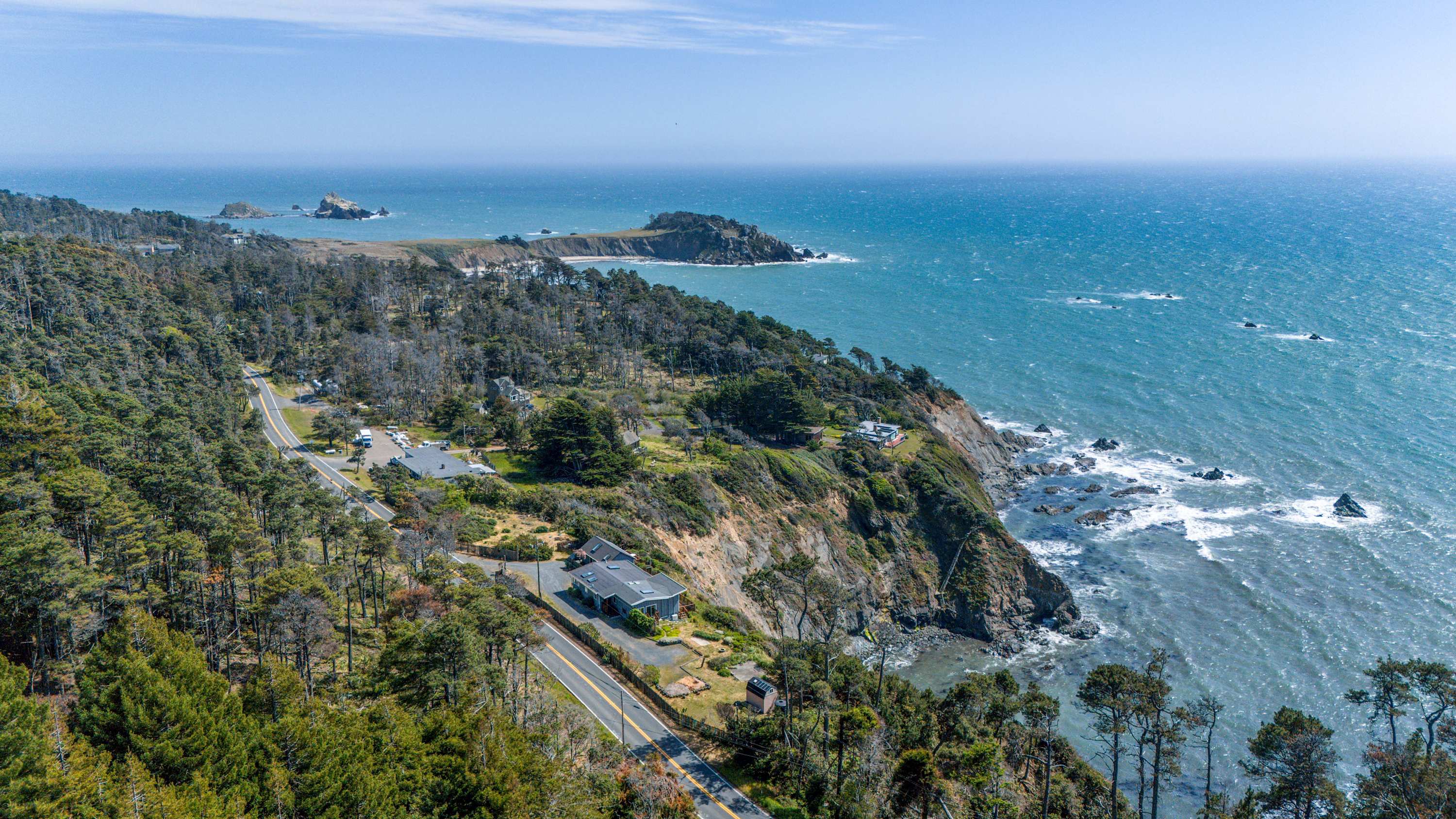 Nestled along the rugged coast, offering uninterrupted scenery!