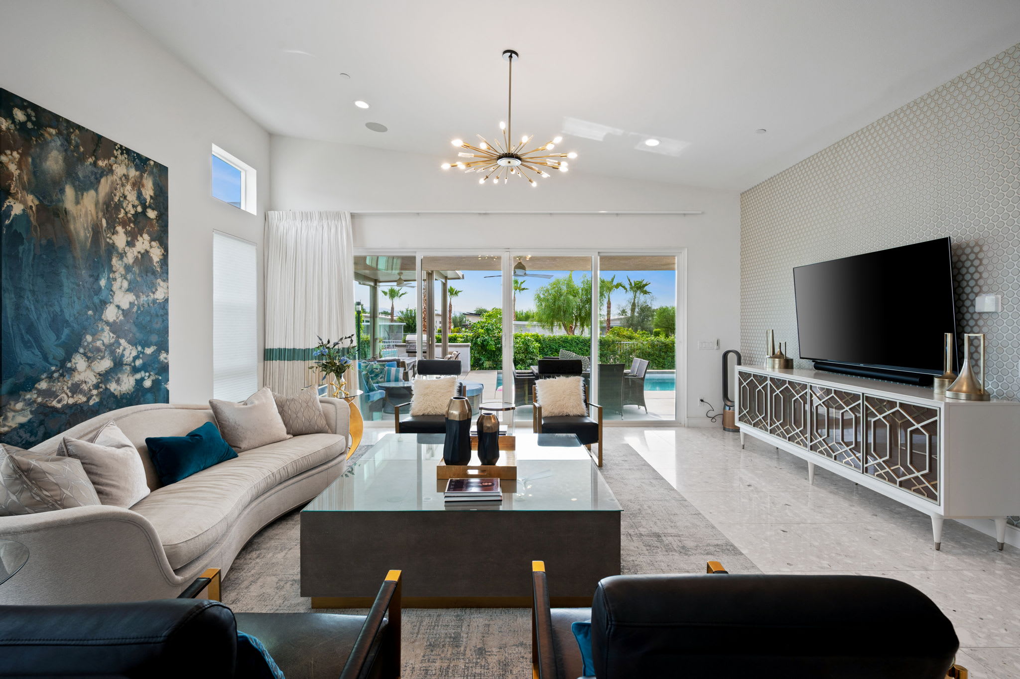 Living Room | The Dakota in Indian Wells, California by Luxus Vacation Properties